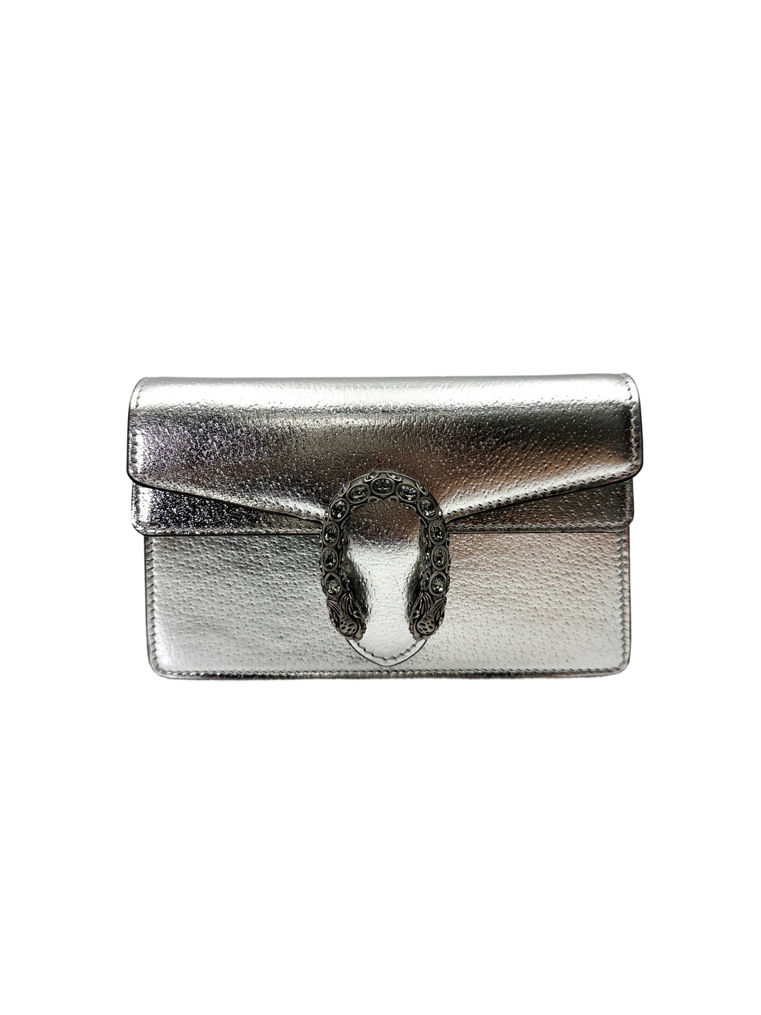Gucci Dionysus Silver Leather Mini Shoulder Bag GG1096