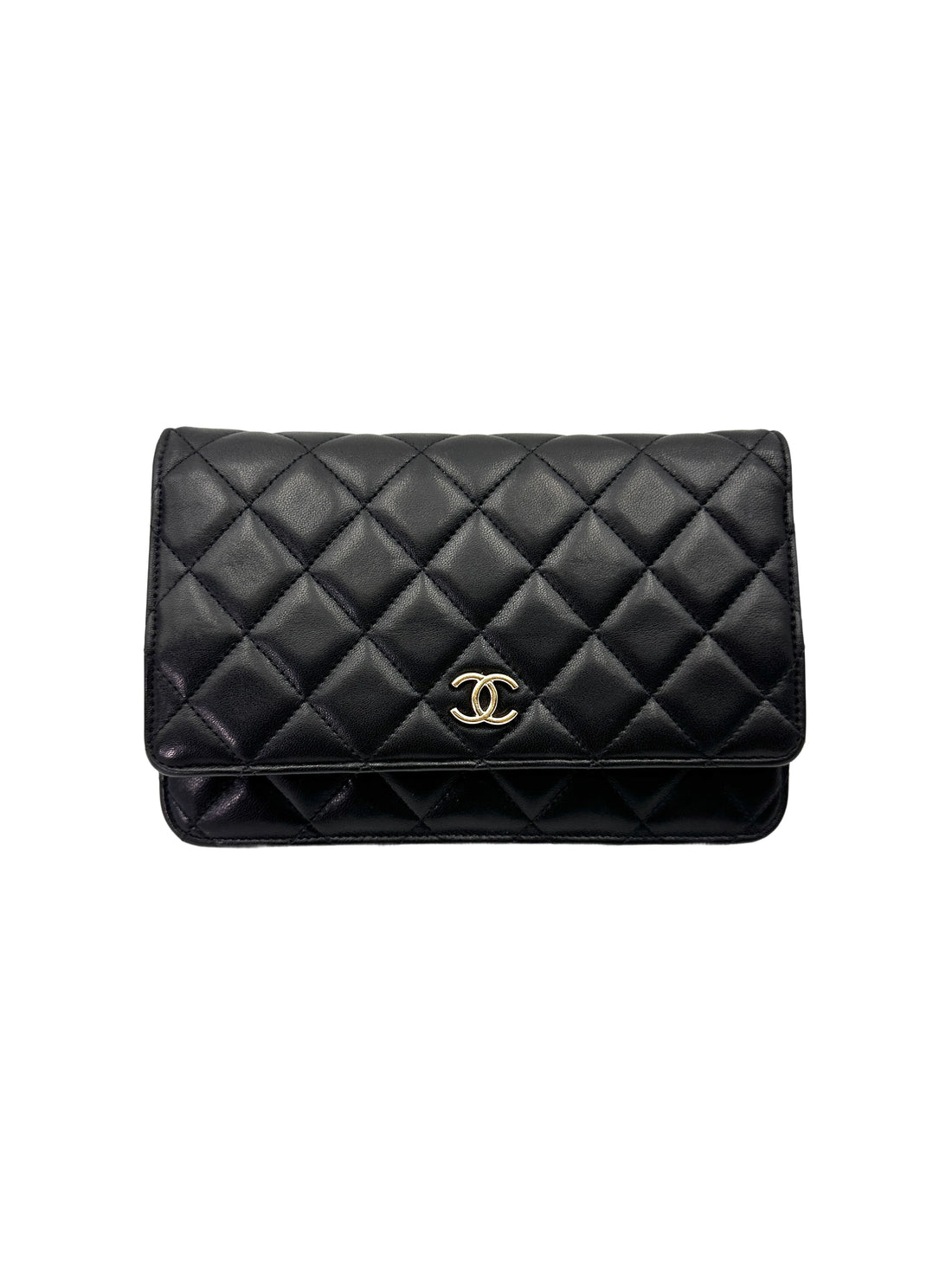 Chanel Black Quilted Leather Wallet On Chain With Gold Buckle(31***09)CC2020