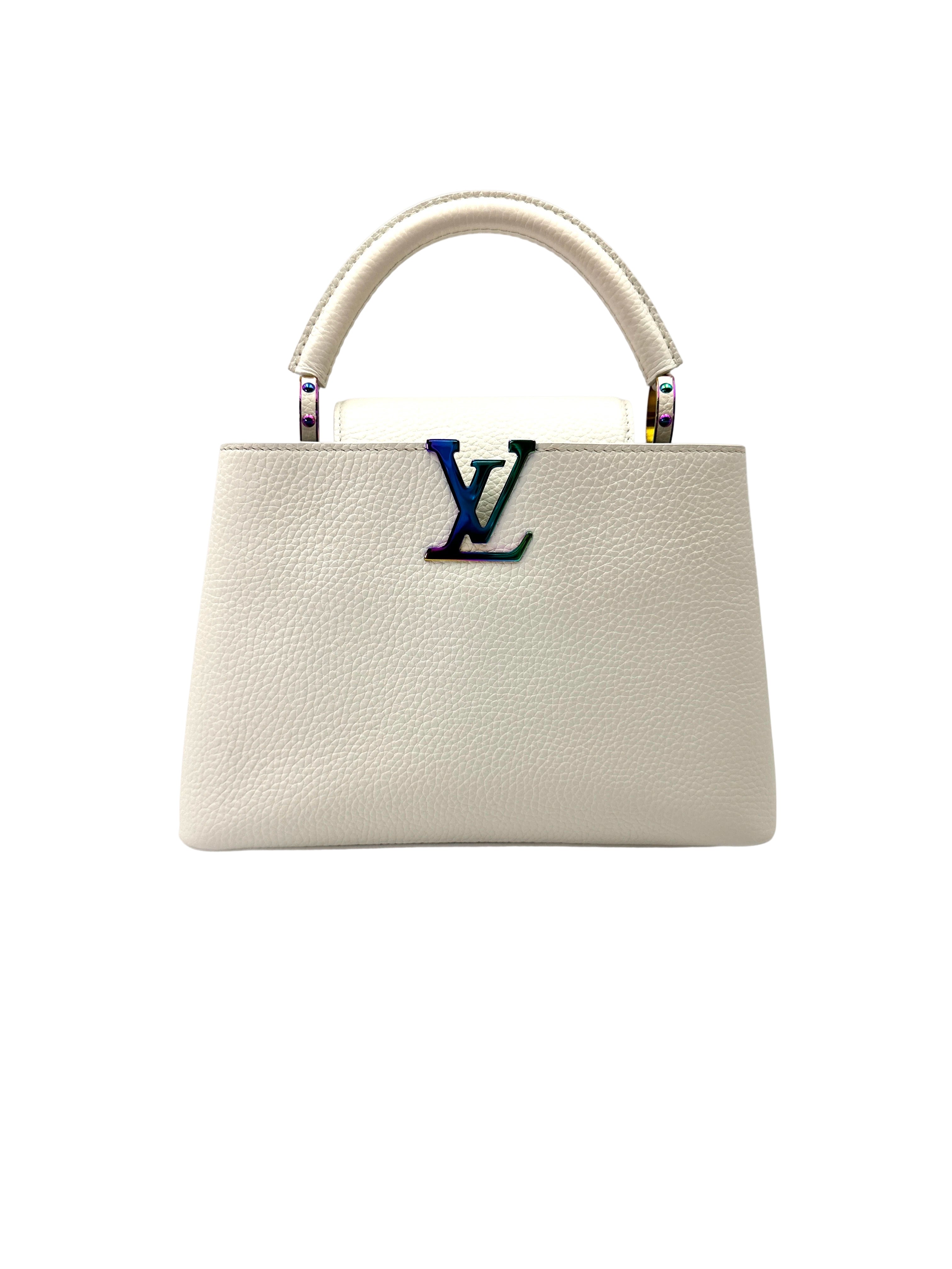 Louis Vuitton Capucines BB White Leather Handle Bag LV2831
