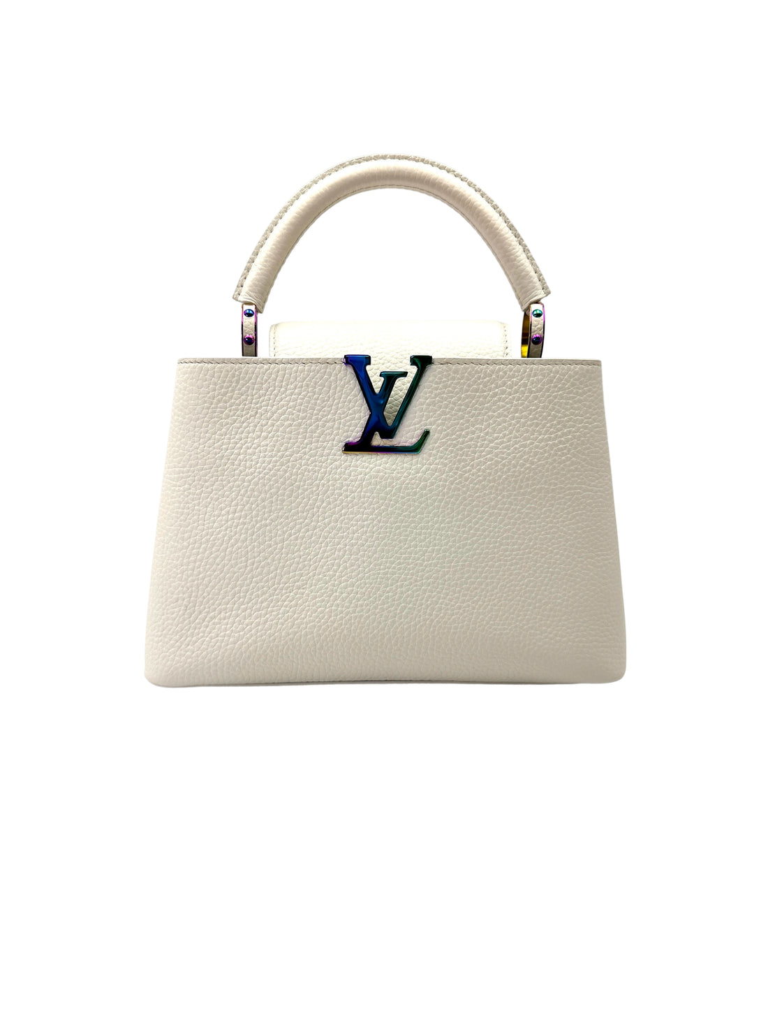 Louis Vuitton Capucines BB White Leather Handle Bag LV2831