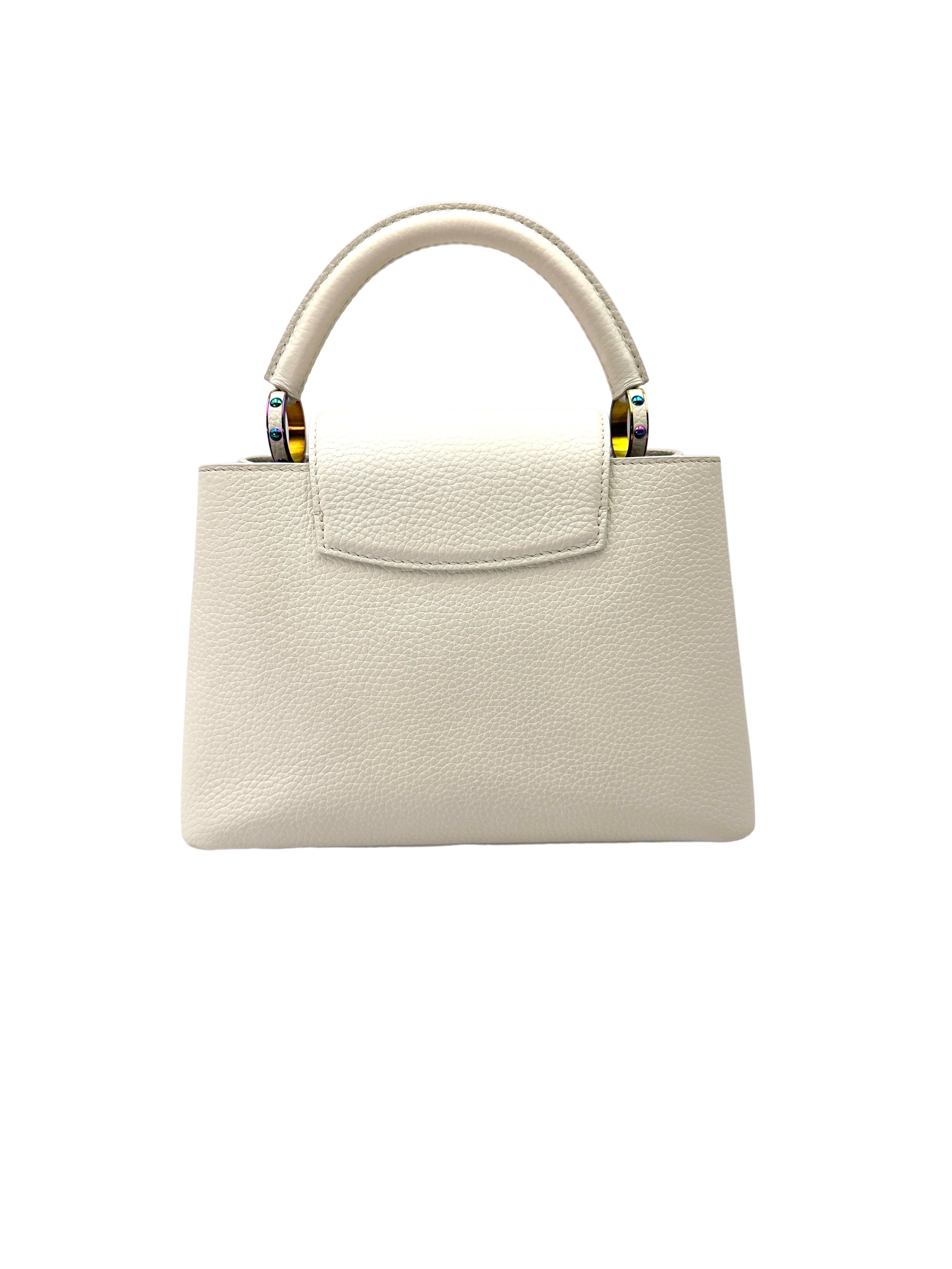 Louis Vuitton Capucines BB White Leather Handle Bag LV2831