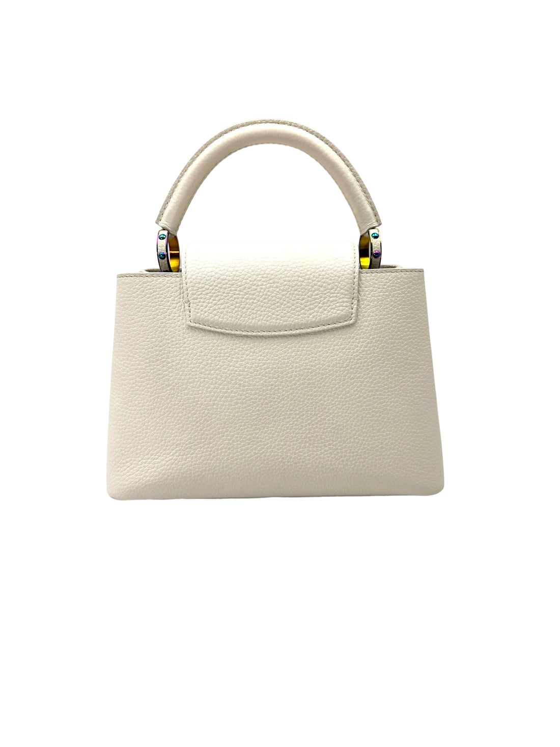 Louis Vuitton Capucines BB White Leather Handle Bag LV2831