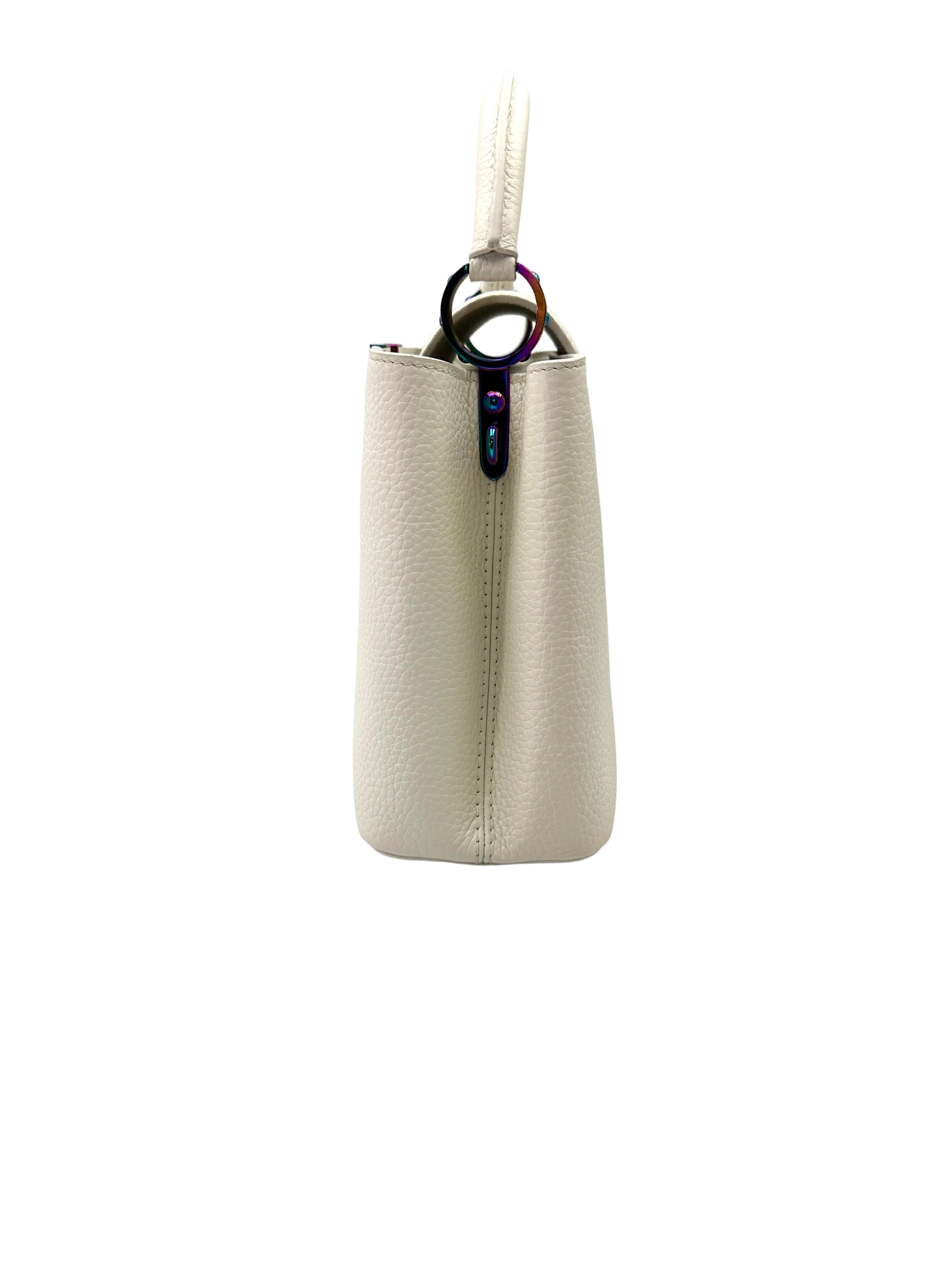 Louis Vuitton Capucines BB White Leather Handle Bag LV2831