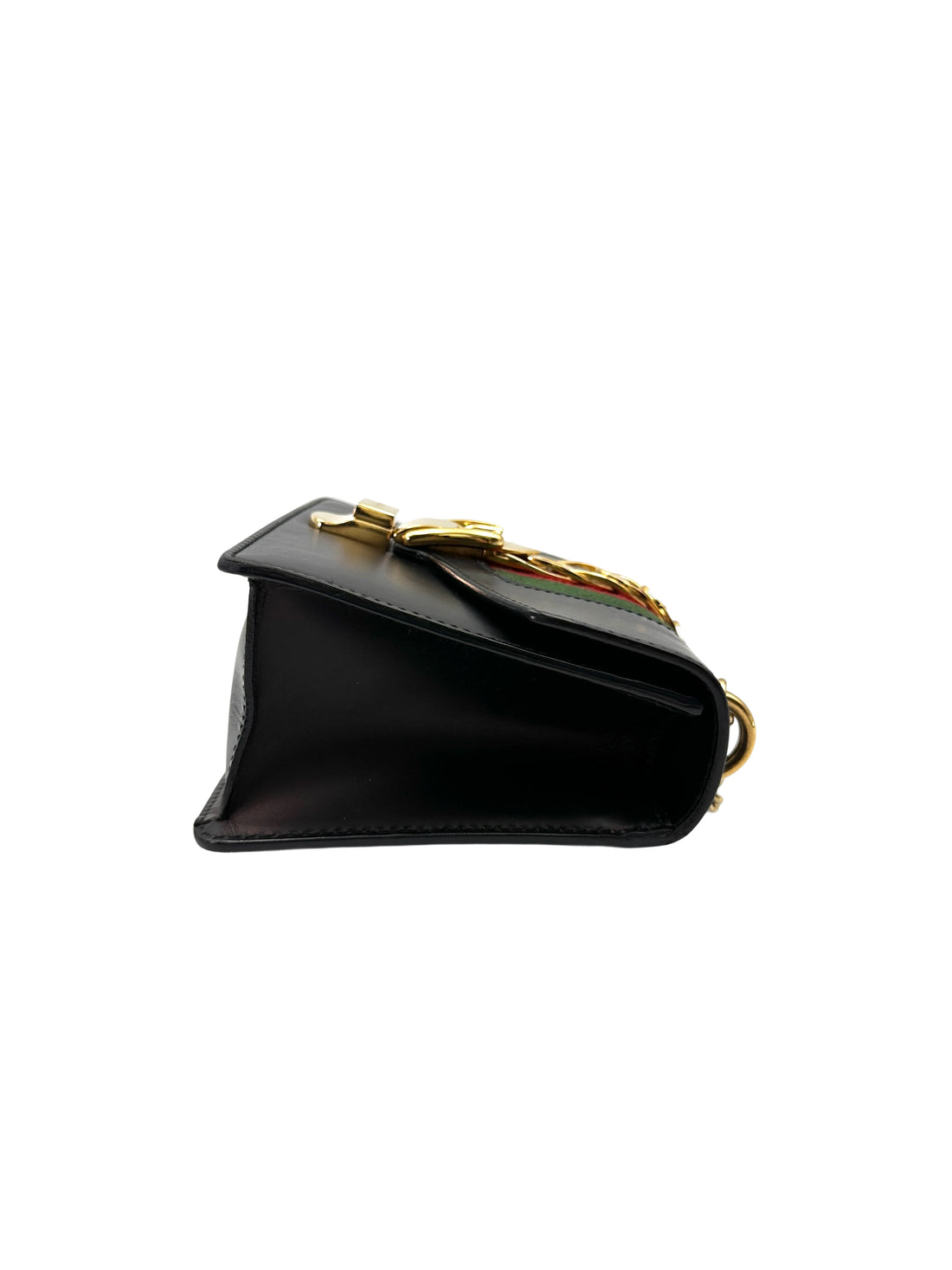 Gucci Sylvie Black Leather Small Size Shoulder Bag GG1097