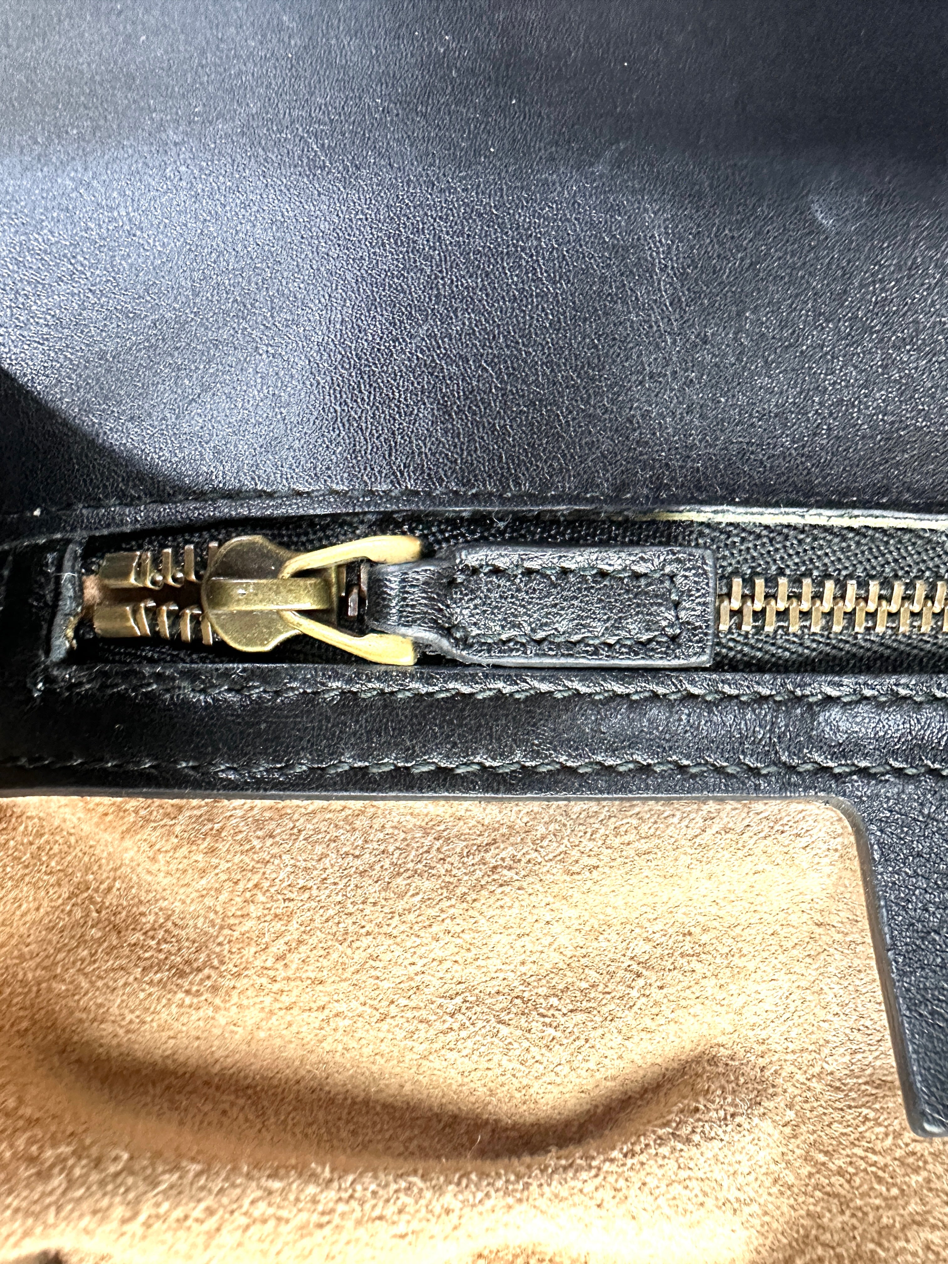 Gucci Queen Margaret Black Quilted Leather Bamboo Top Handle Backpack GG1099