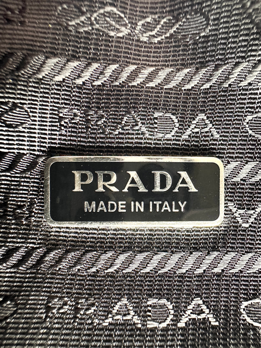 Prada 2000 Re-Edition Black Terry Cloth Shoulder Bag PR381