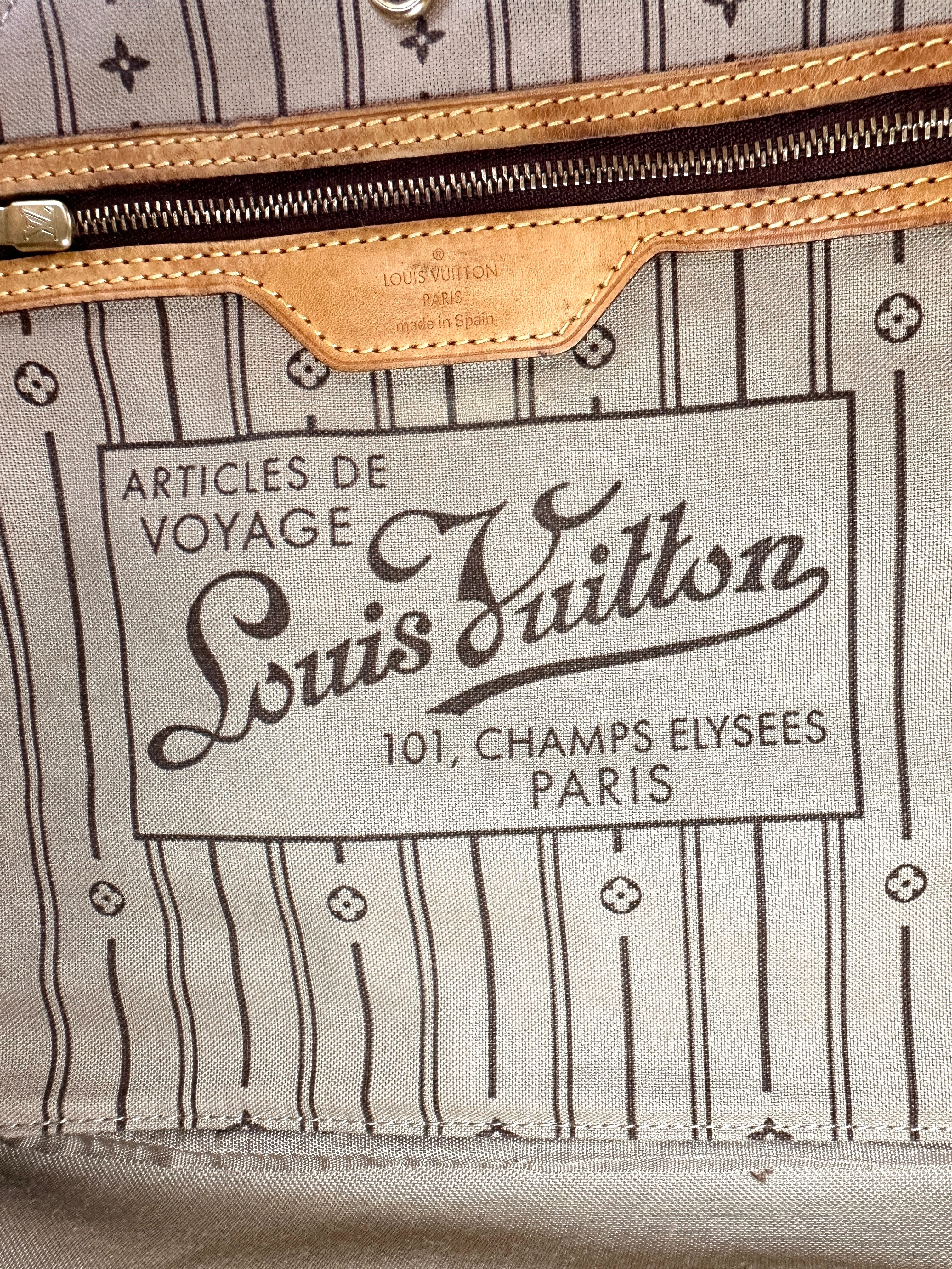 Louis Vuitton Neverfull MM Monogram Canvas Handle Bag LV2826