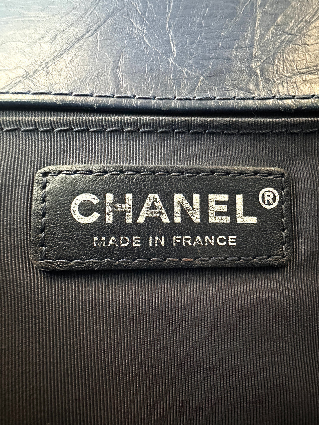Chanel LeBoy Blue Chevron Quilted Leather Flap Bag With Gold Buckle(24***04)CC2016
