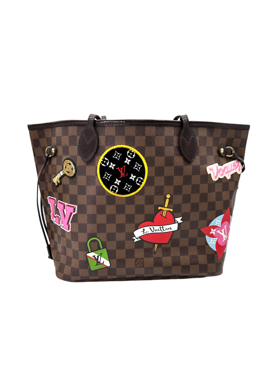 Louis Vuitton Neverfull MM LV Stories Damier Ebene Handle Bag LV2828