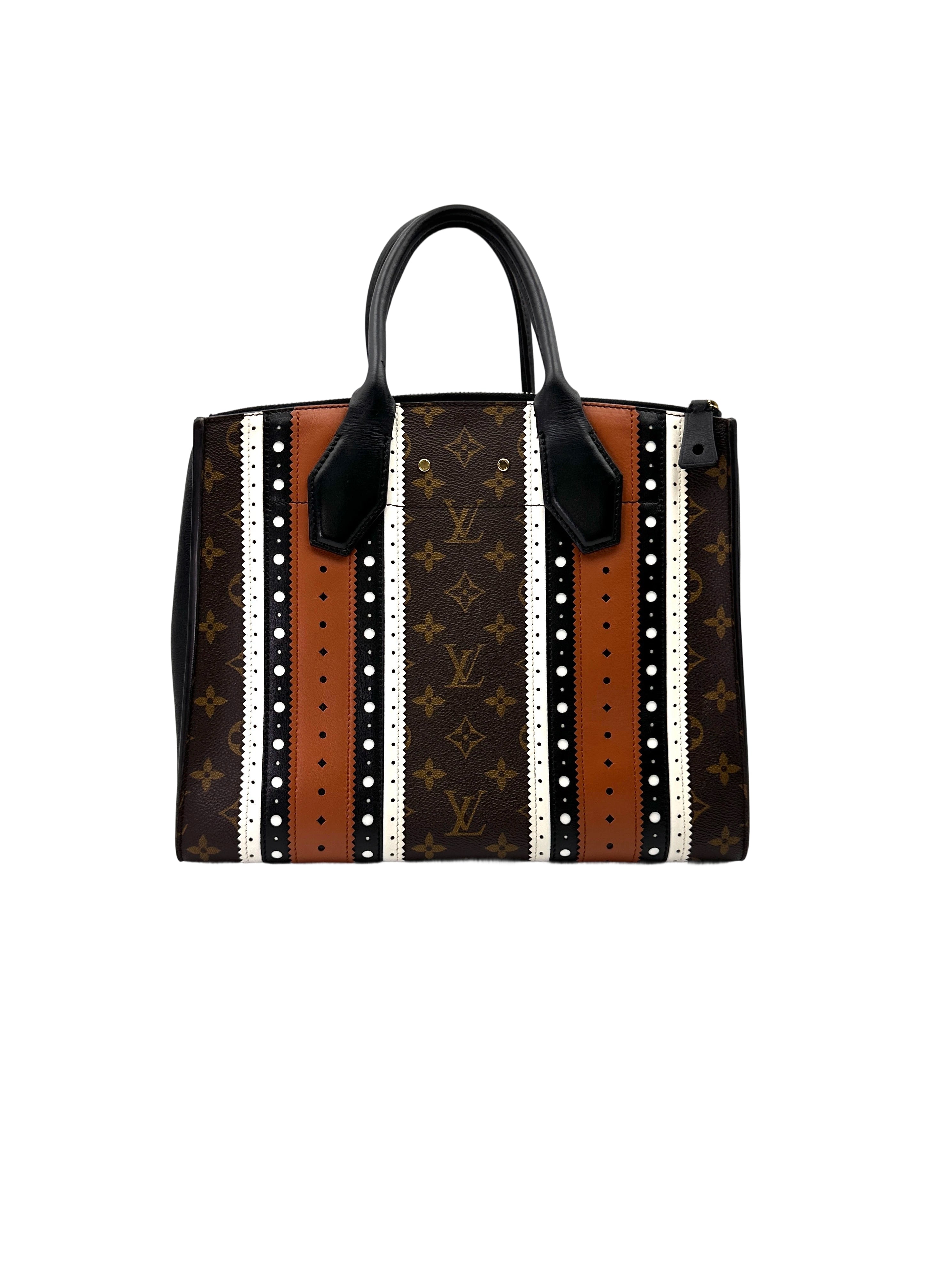 Louis Vuitton City Steamer Monogram Canvas Striped Handle Bag LV2829