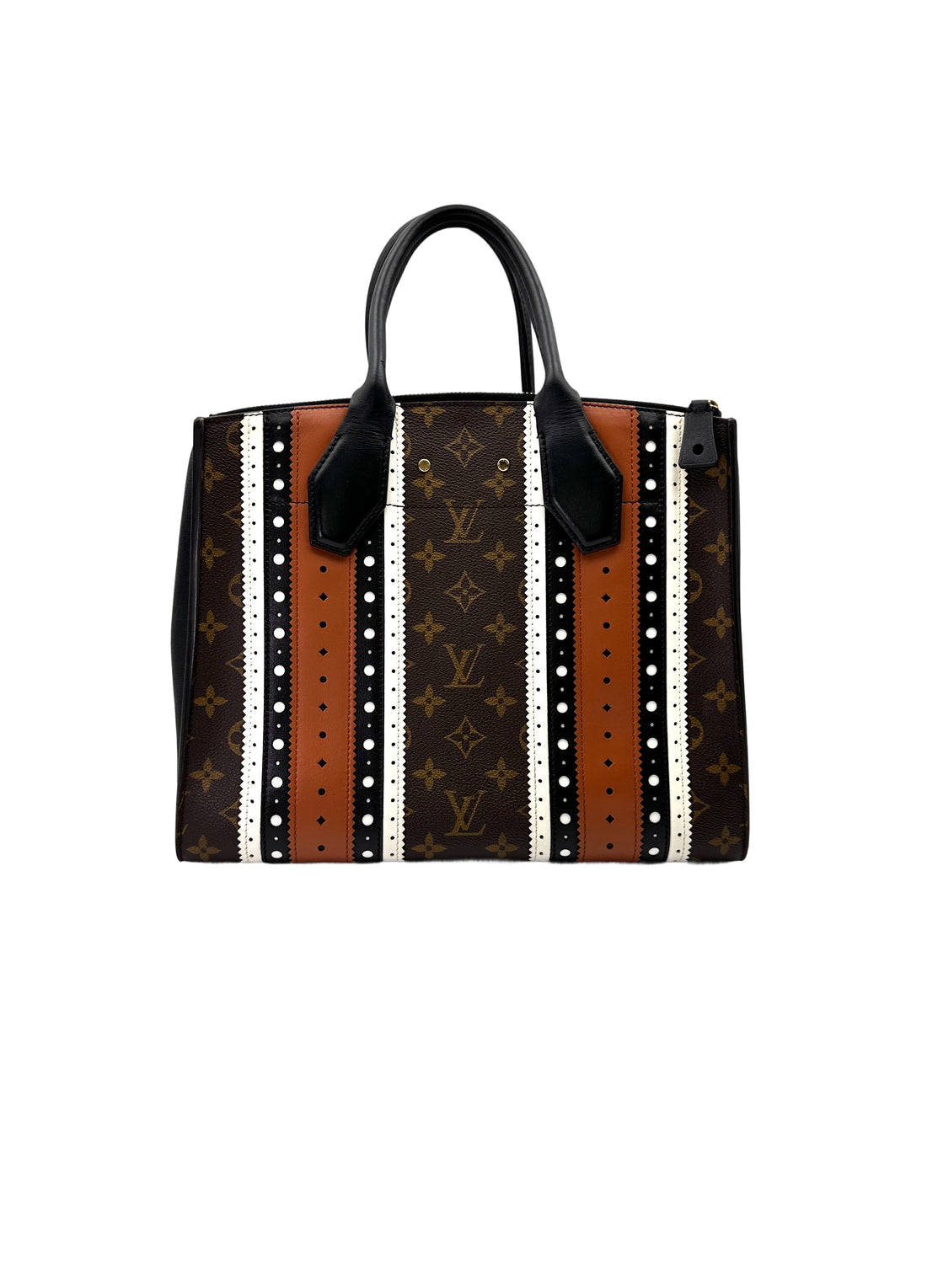 Louis Vuitton City Steamer Monogram Canvas Striped Handle Bag LV2829