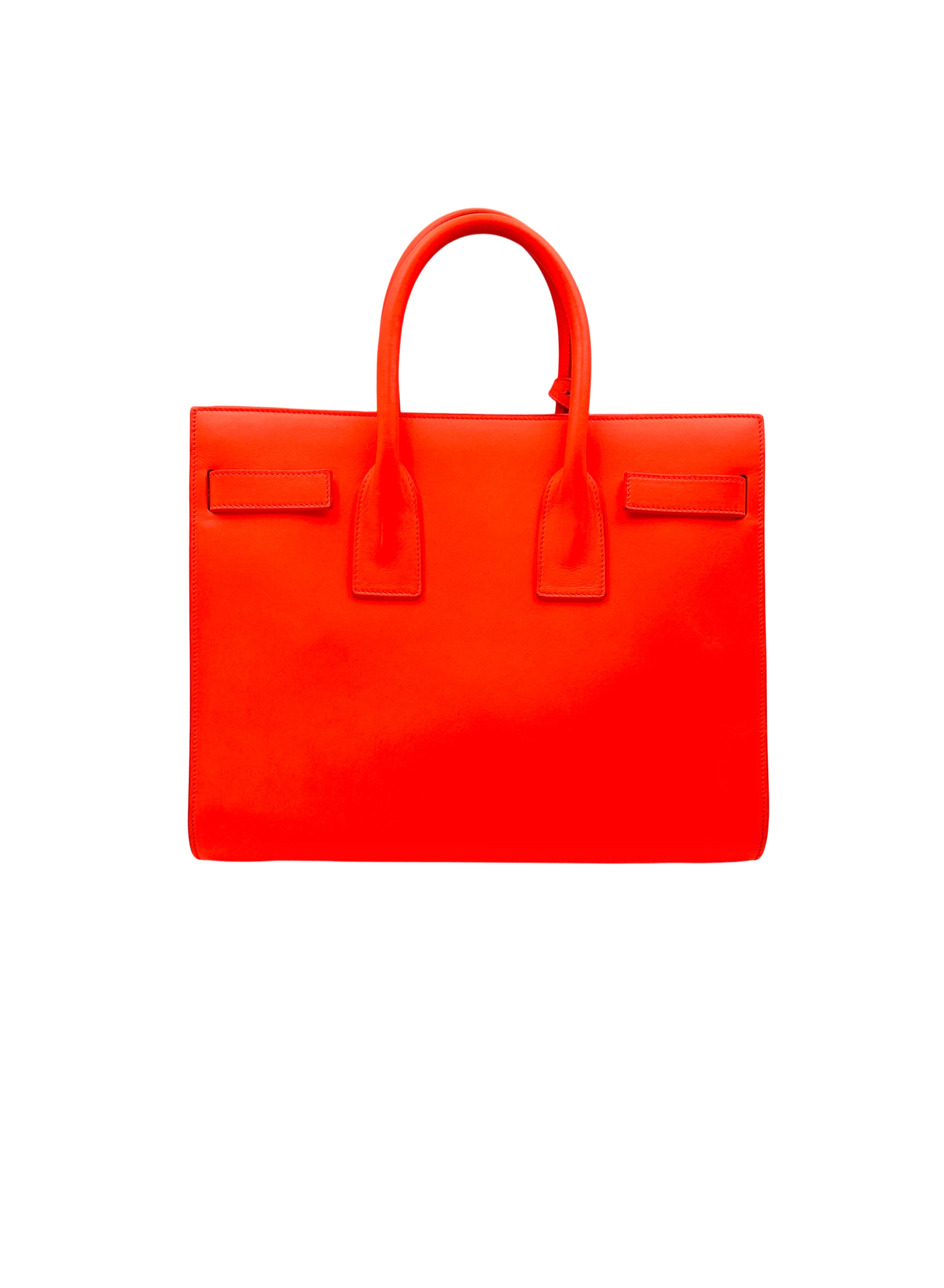 Saint Laurent Sac de Jour Red Leather Medium Size Handle Bag SL239