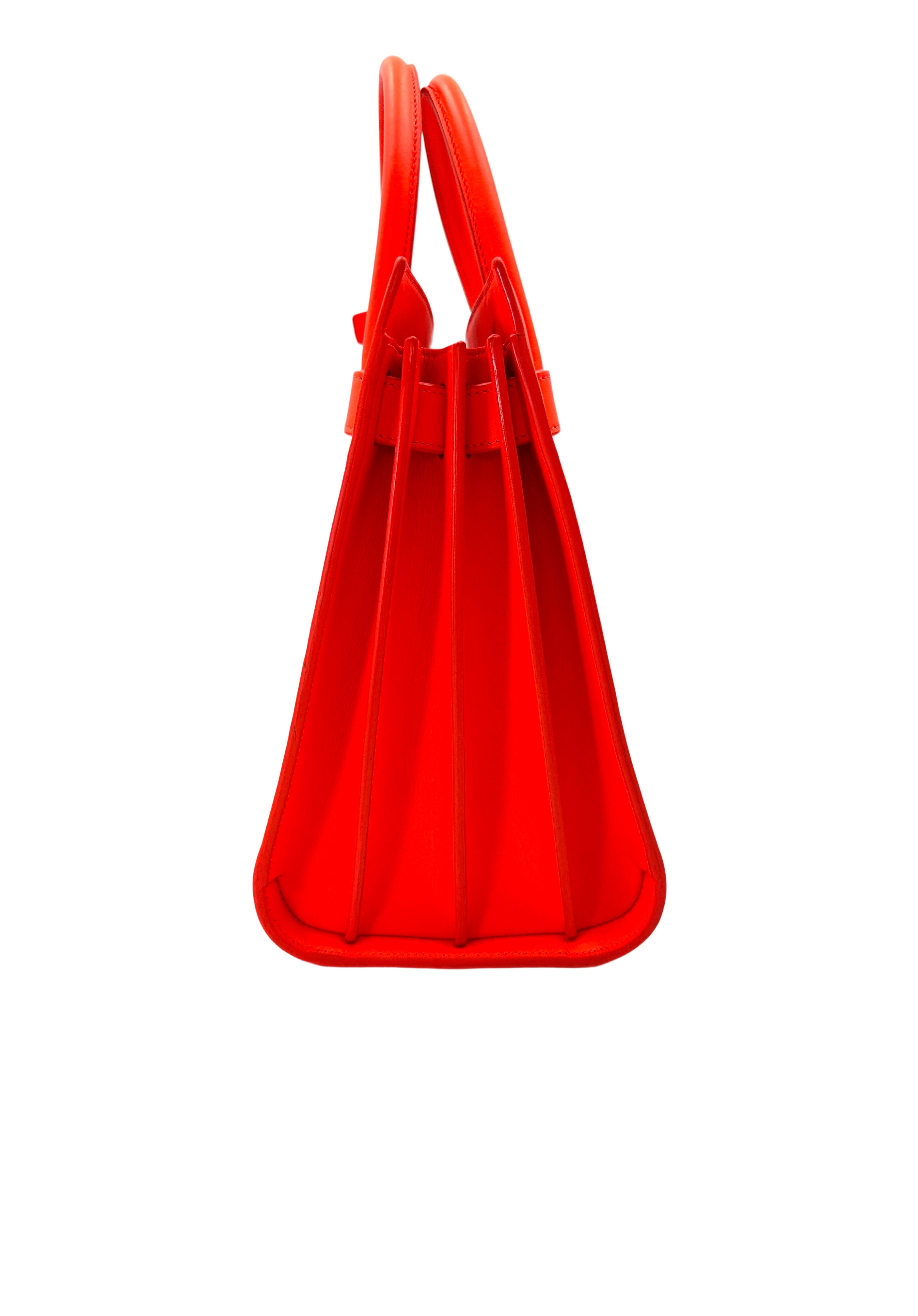 Saint Laurent Sac de Jour Red Leather Medium Size Handle Bag SL239