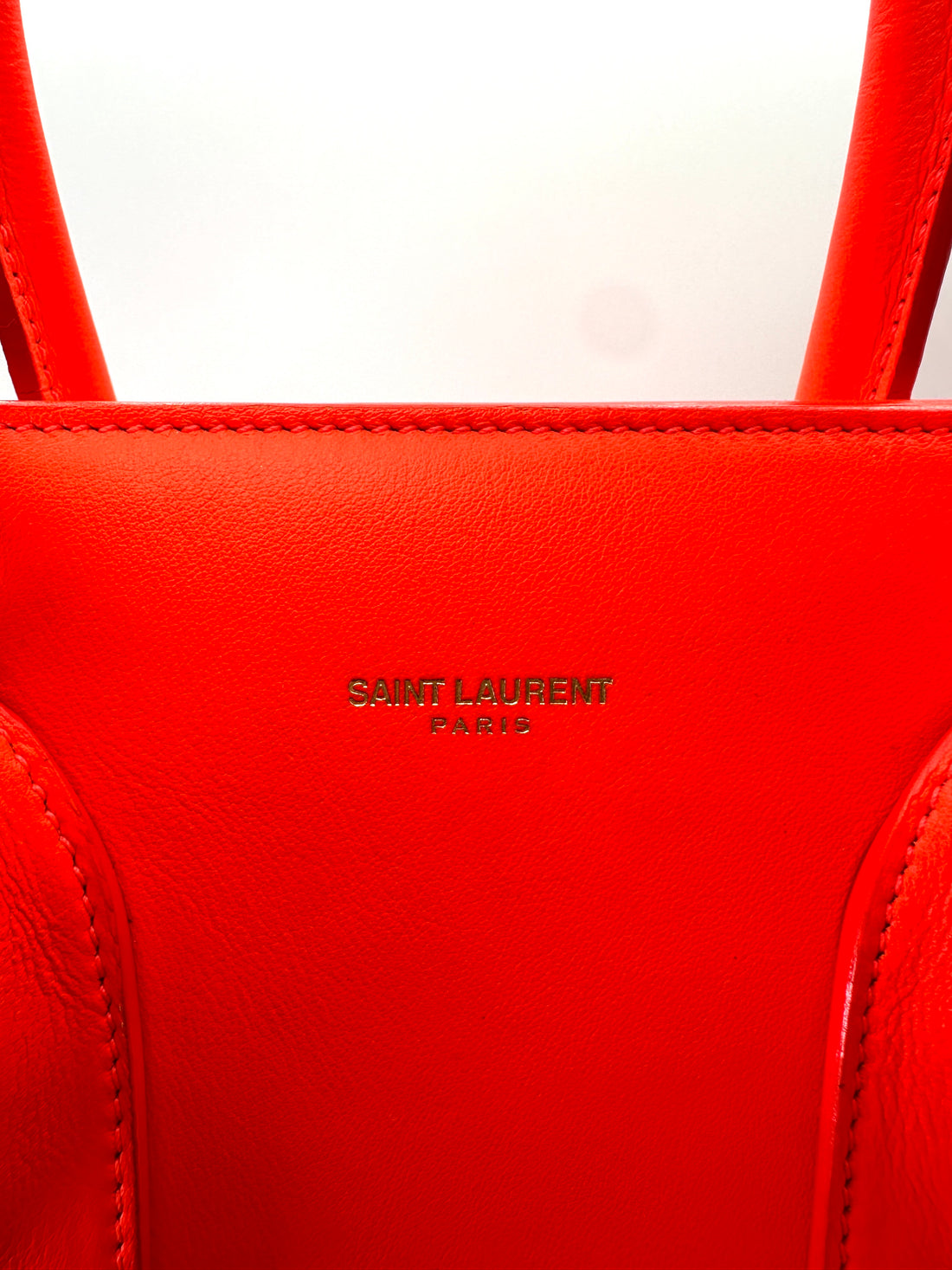 Saint Laurent Sac de Jour Red Leather Medium Size Handle Bag SL239