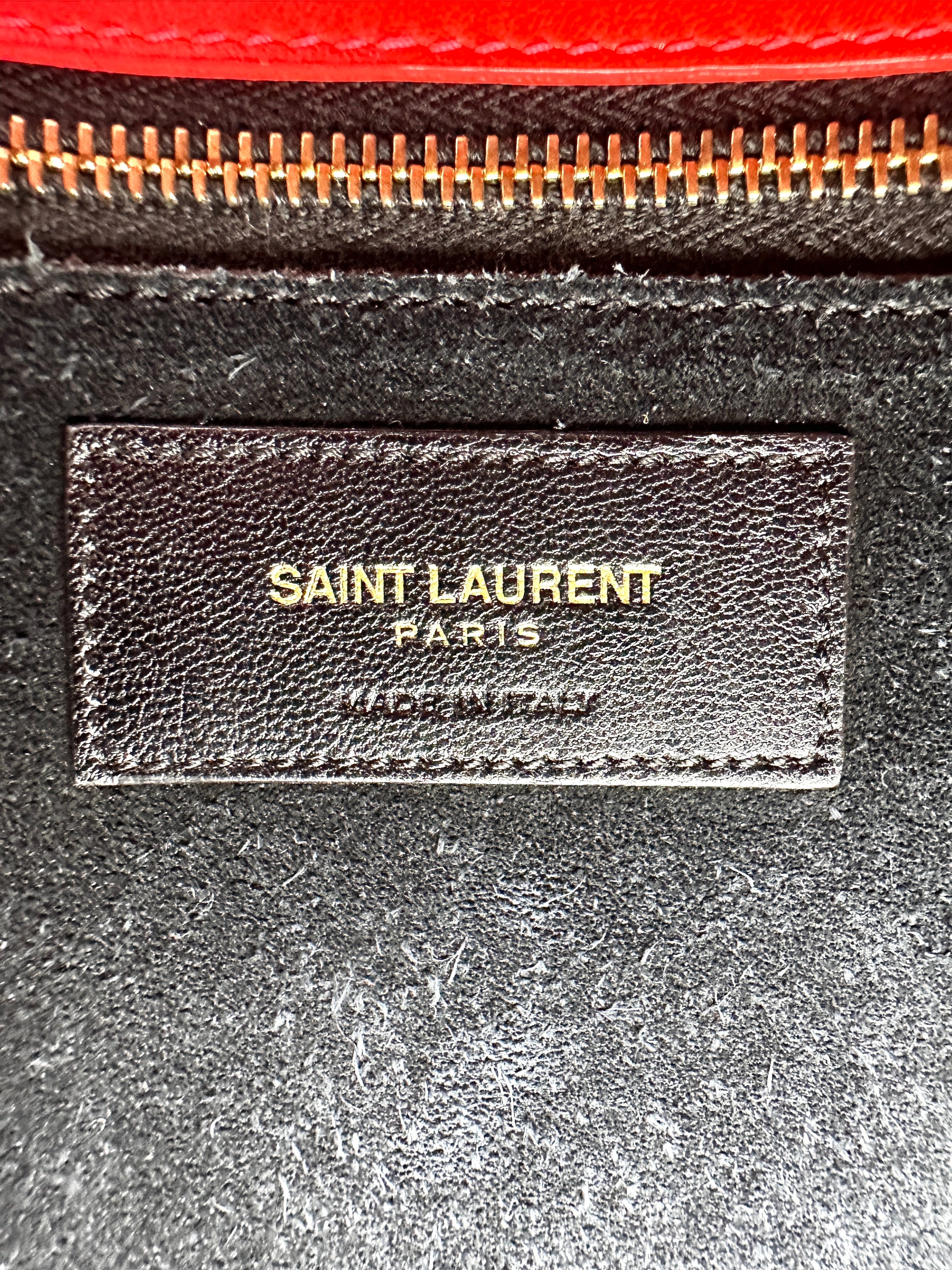 Saint Laurent Sac de Jour Red Leather Medium Size Handle Bag SL239