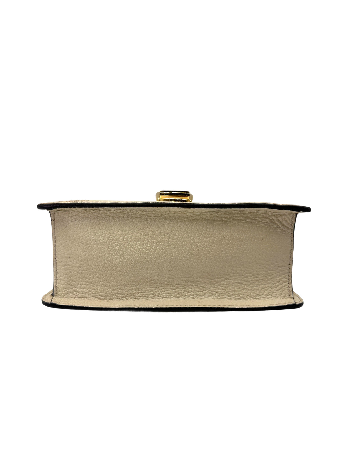 Gucci Sylvie Bee Star White Leather Medium Size Shoulder Bag GG1108