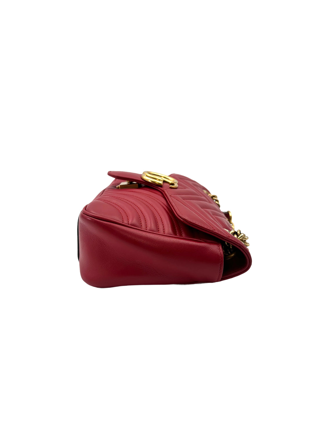 Gucci GG Marmont Red Matelasse Leather Shoulder Bag GG1103