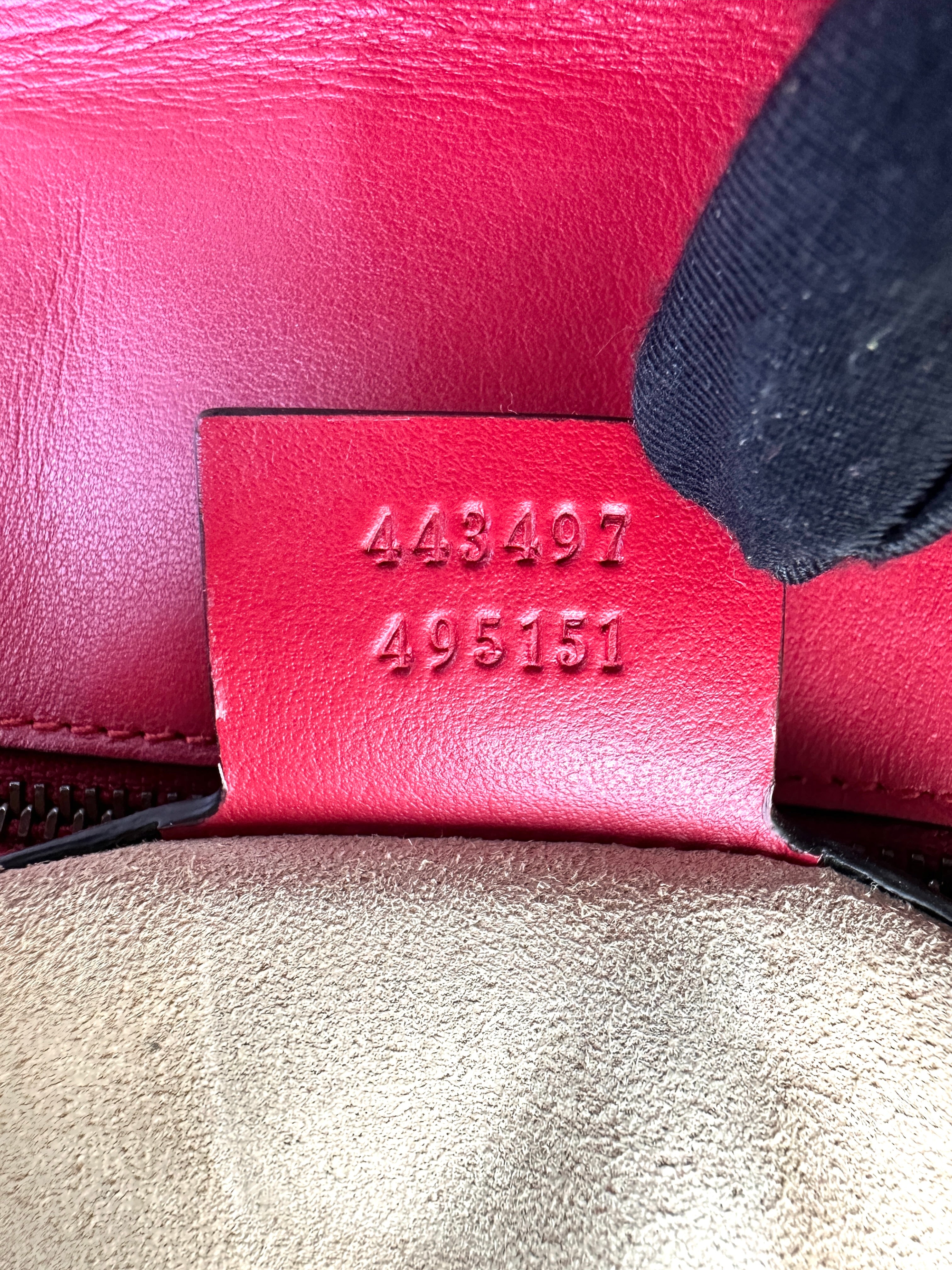 Gucci GG Marmont Red Matelasse Leather Shoulder Bag GG1103