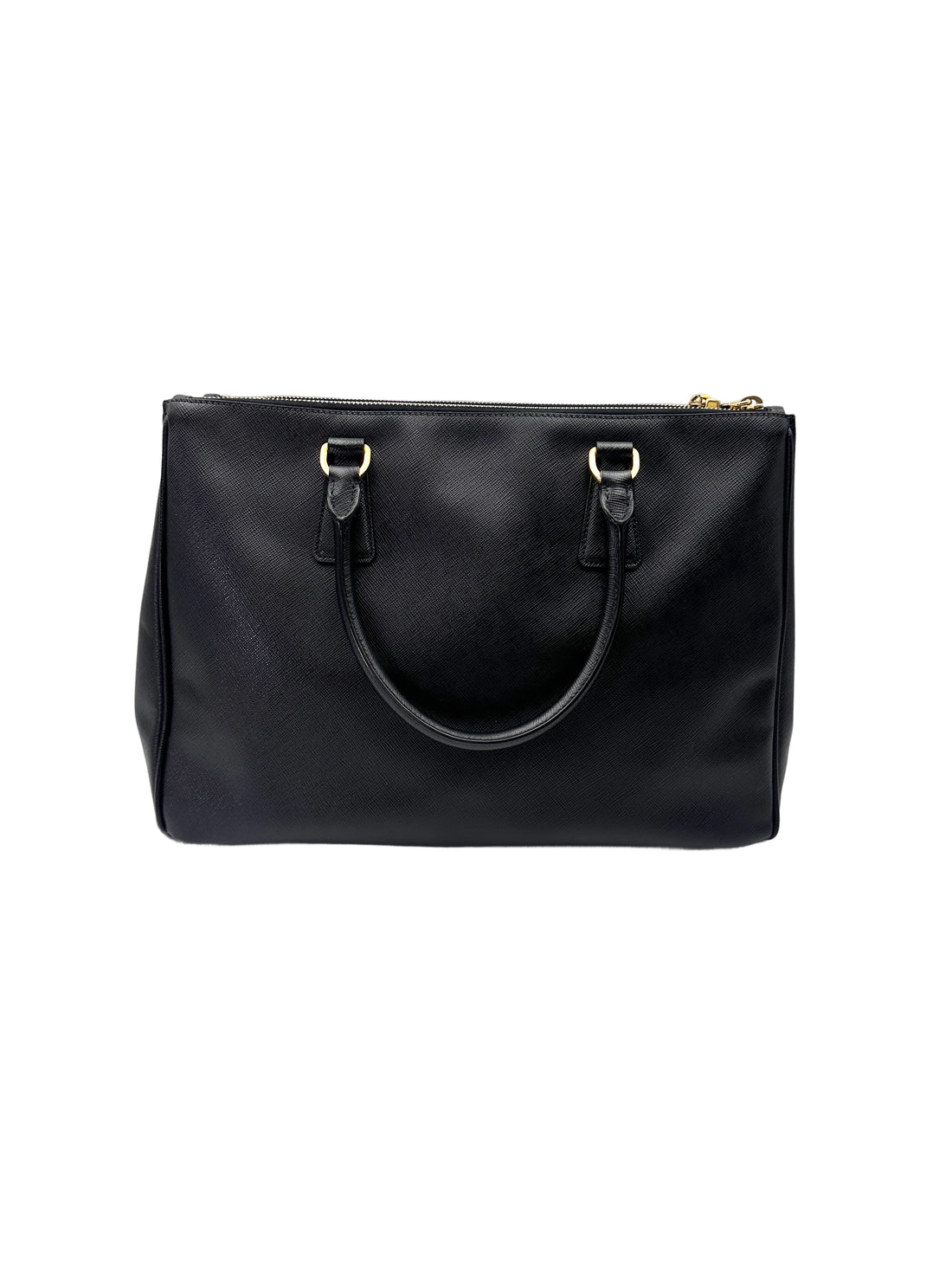 Prada Galleria Black Saffiano Leather Medium Size Handle Bag PR383