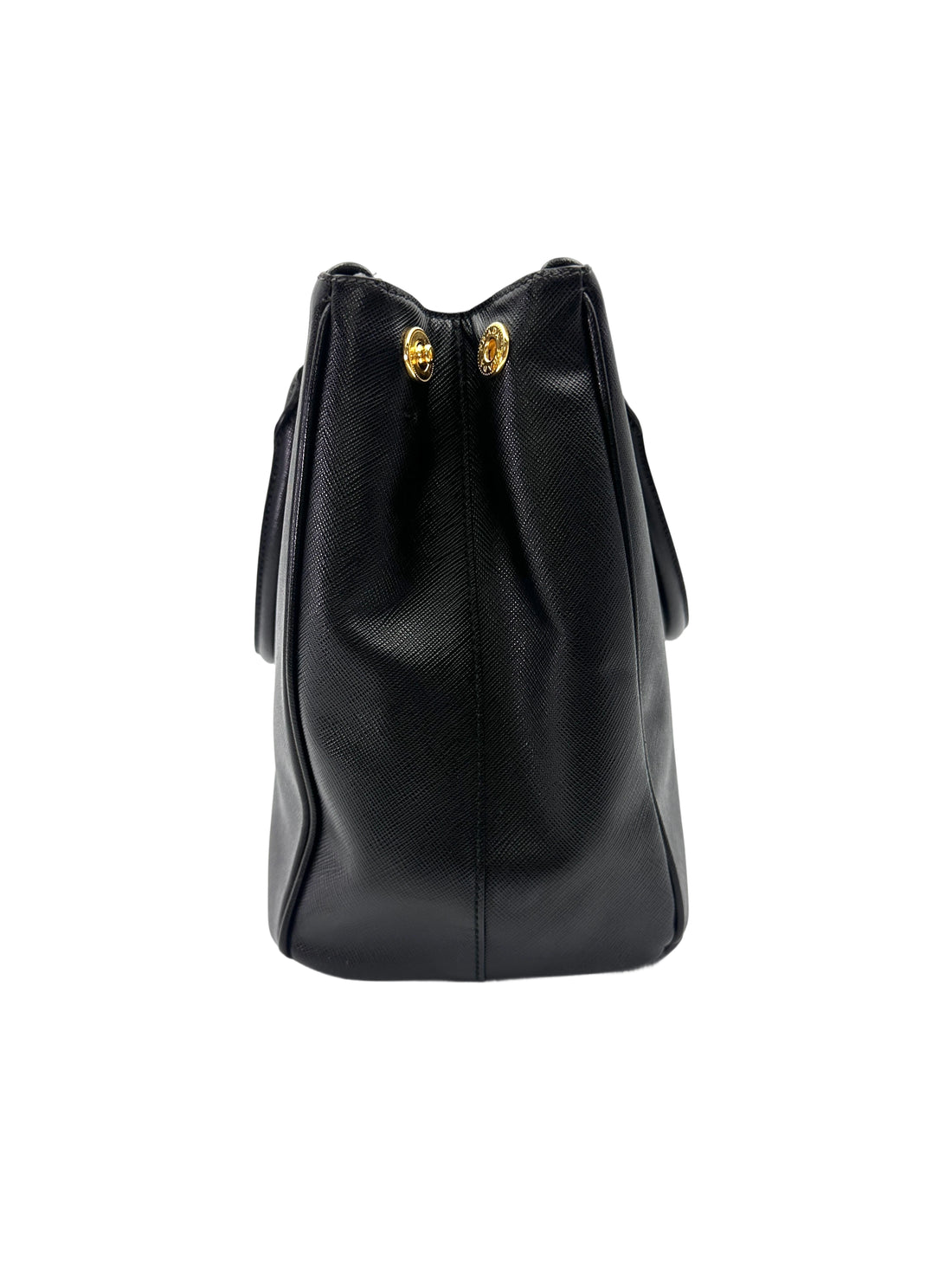 Prada Galleria Black Saffiano Leather Medium Size Handle Bag PR383