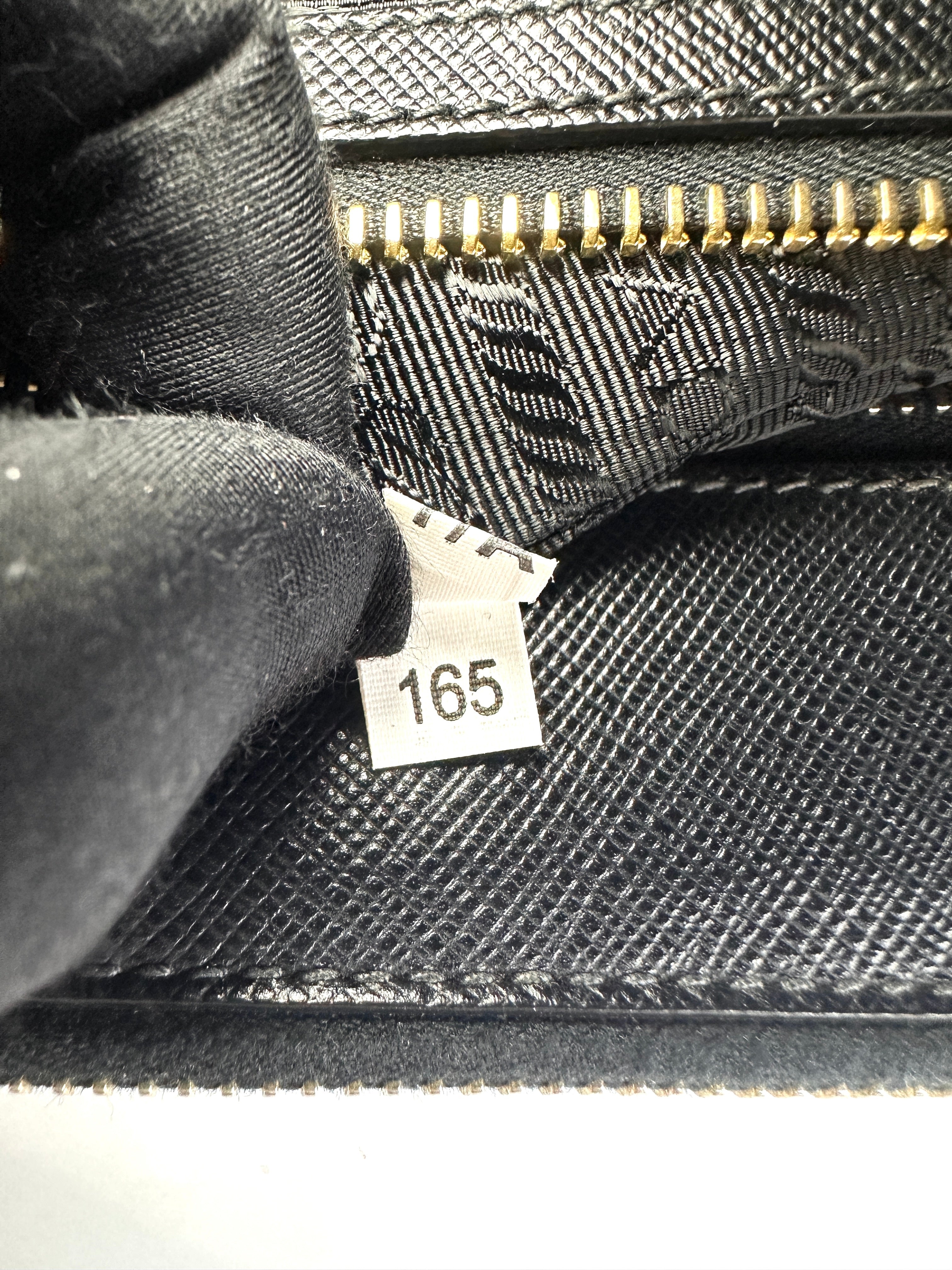 Prada Galleria Black Saffiano Leather Medium Size Handle Bag PR383