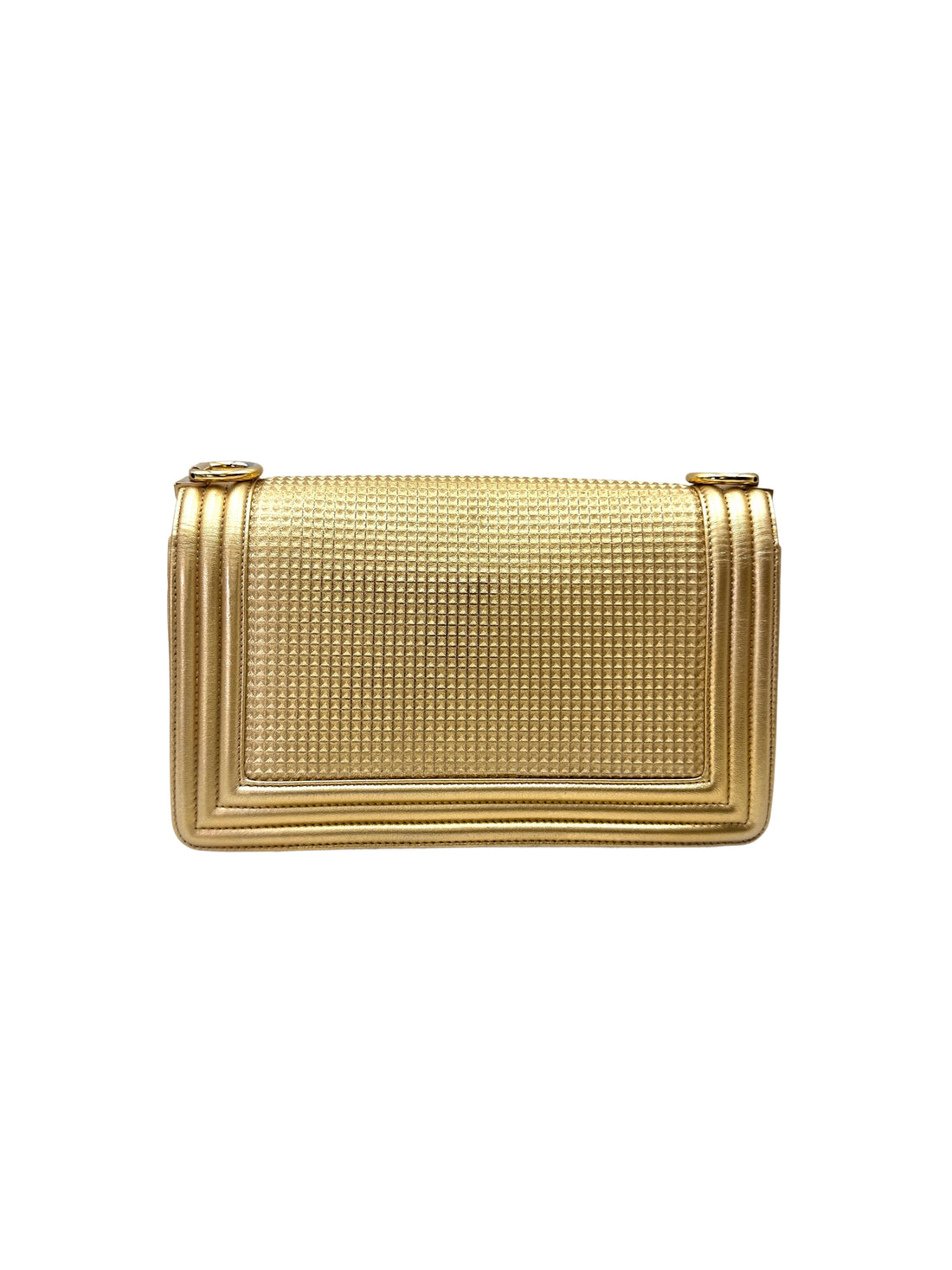 Chanel LeBoy Gold Perforated Embossed Flap Bag(18***58) CC2019