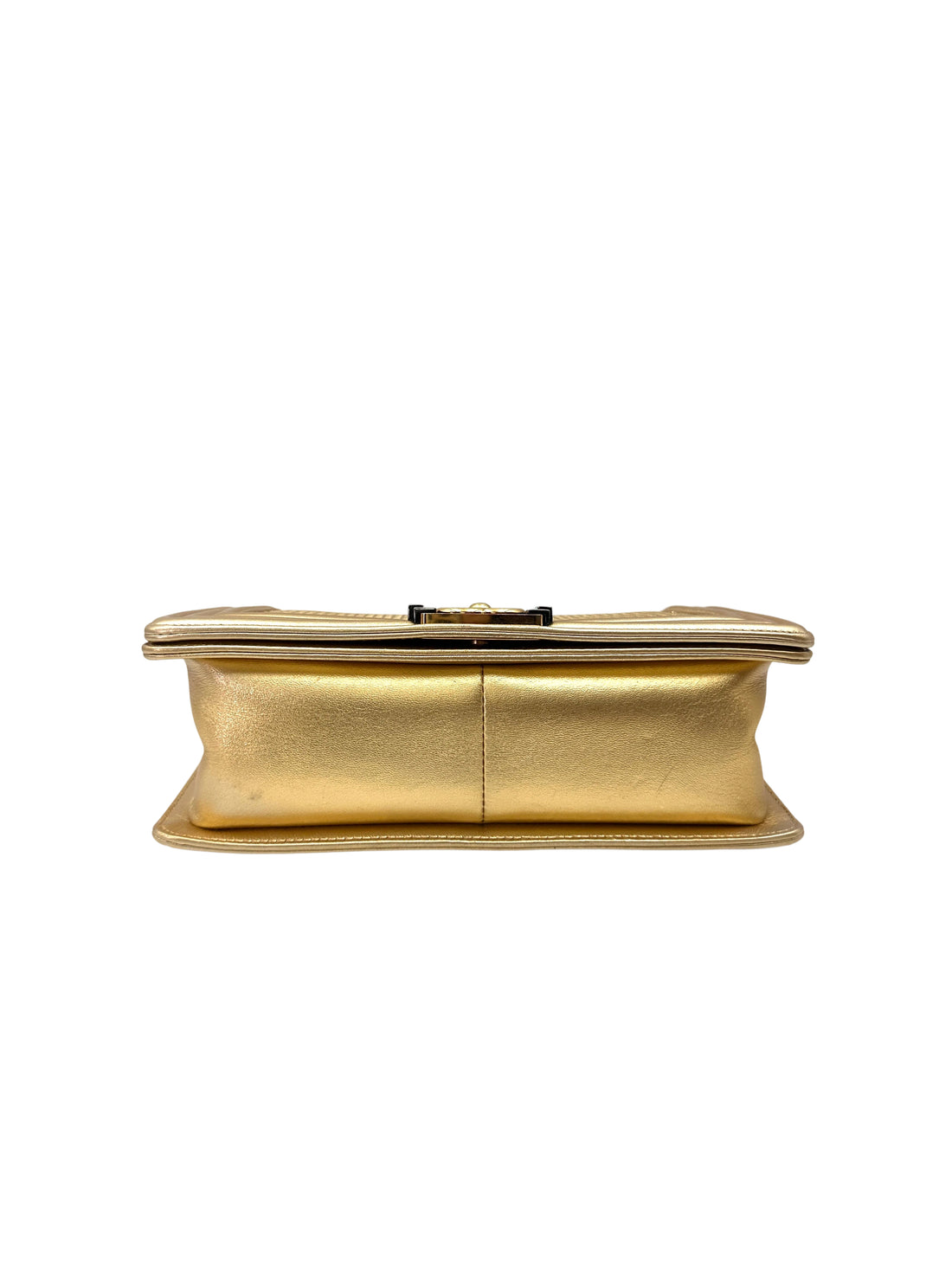 Chanel LeBoy Gold Perforated Embossed Flap Bag(18***58) CC2019