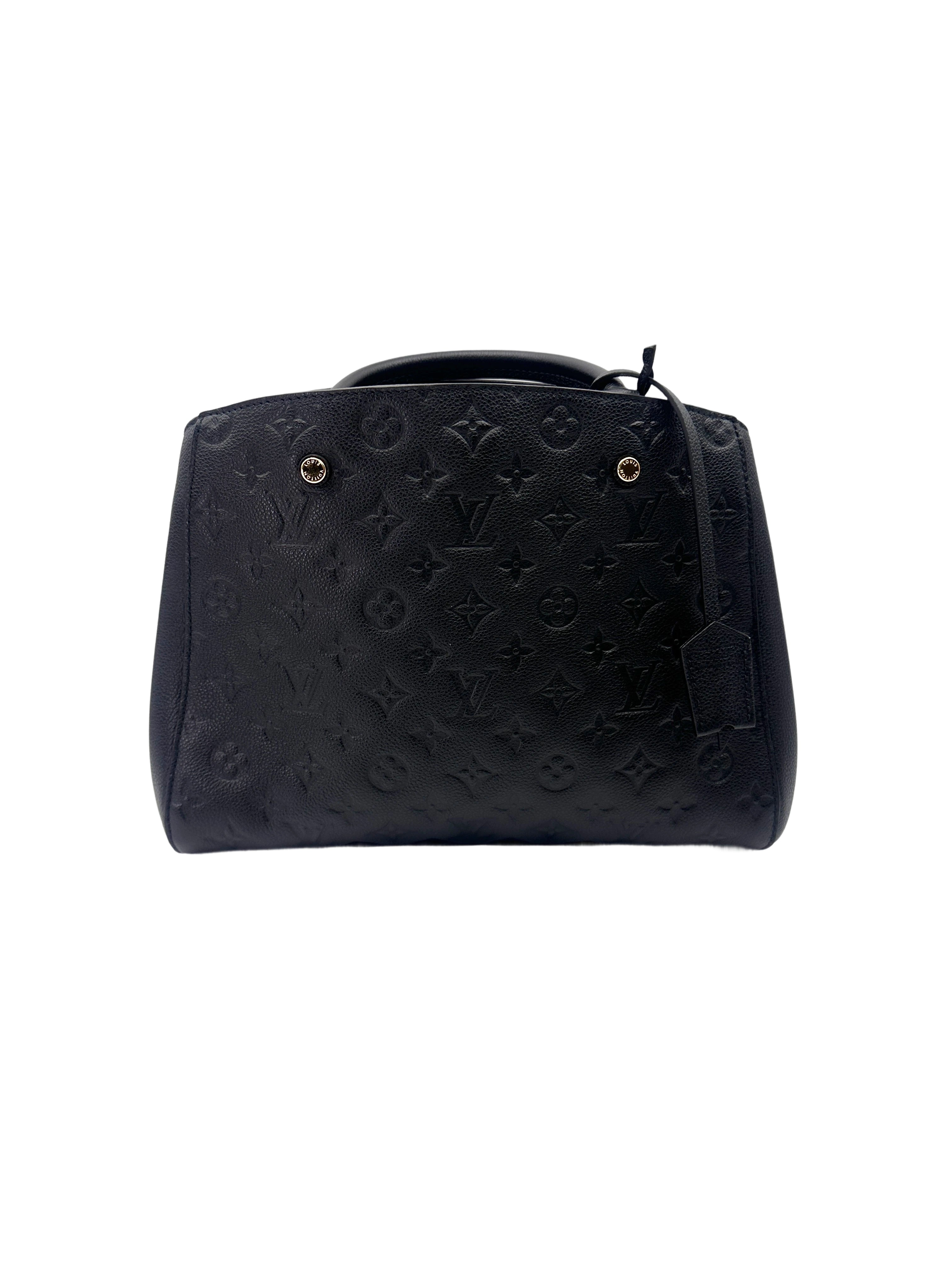 Louis Vuitton Montaigne MM Black Monogram Empreinte Handle Bag LV2833