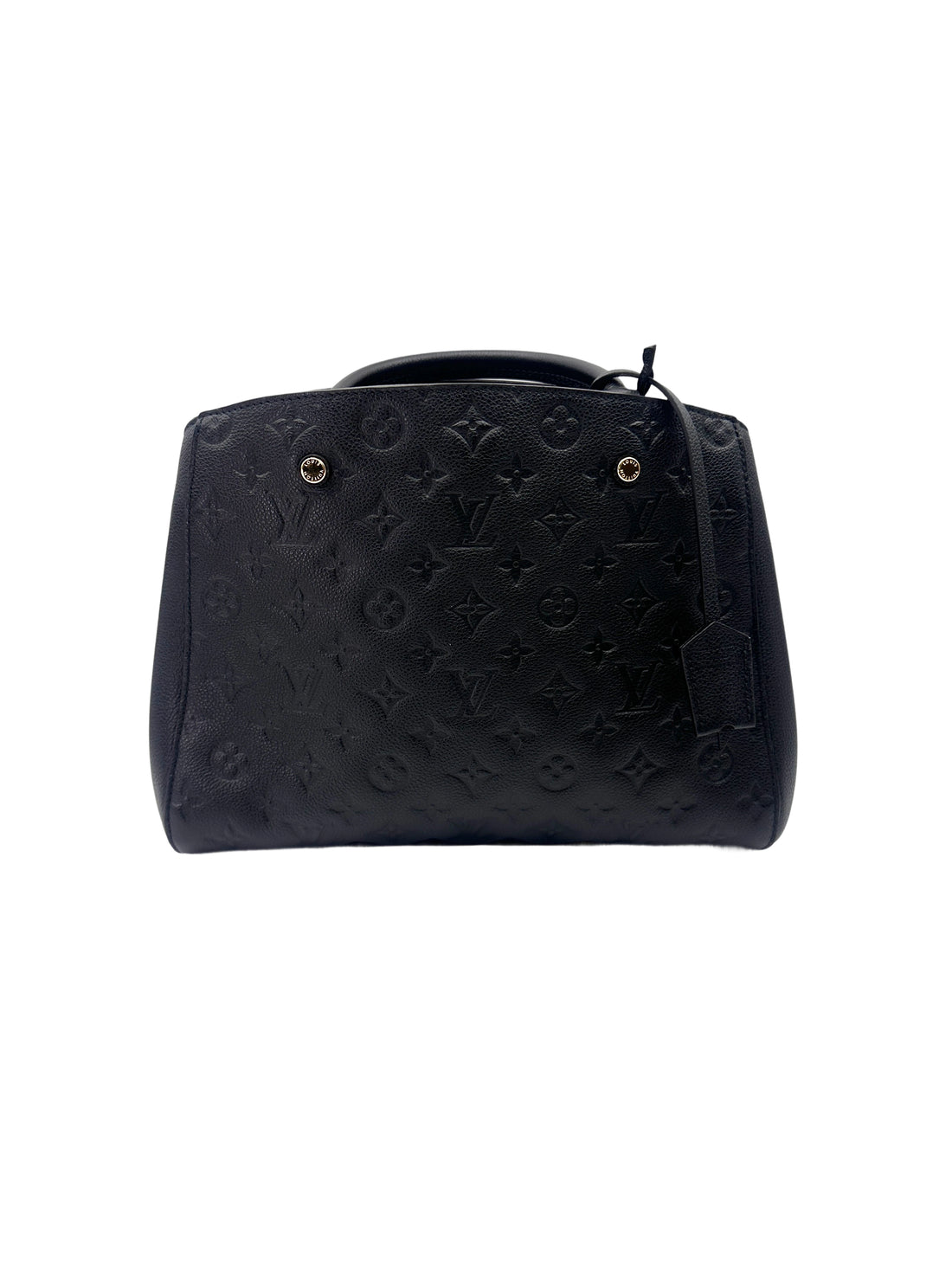 Louis Vuitton Montaigne MM Black Monogram Empreinte Handle Bag LV2833