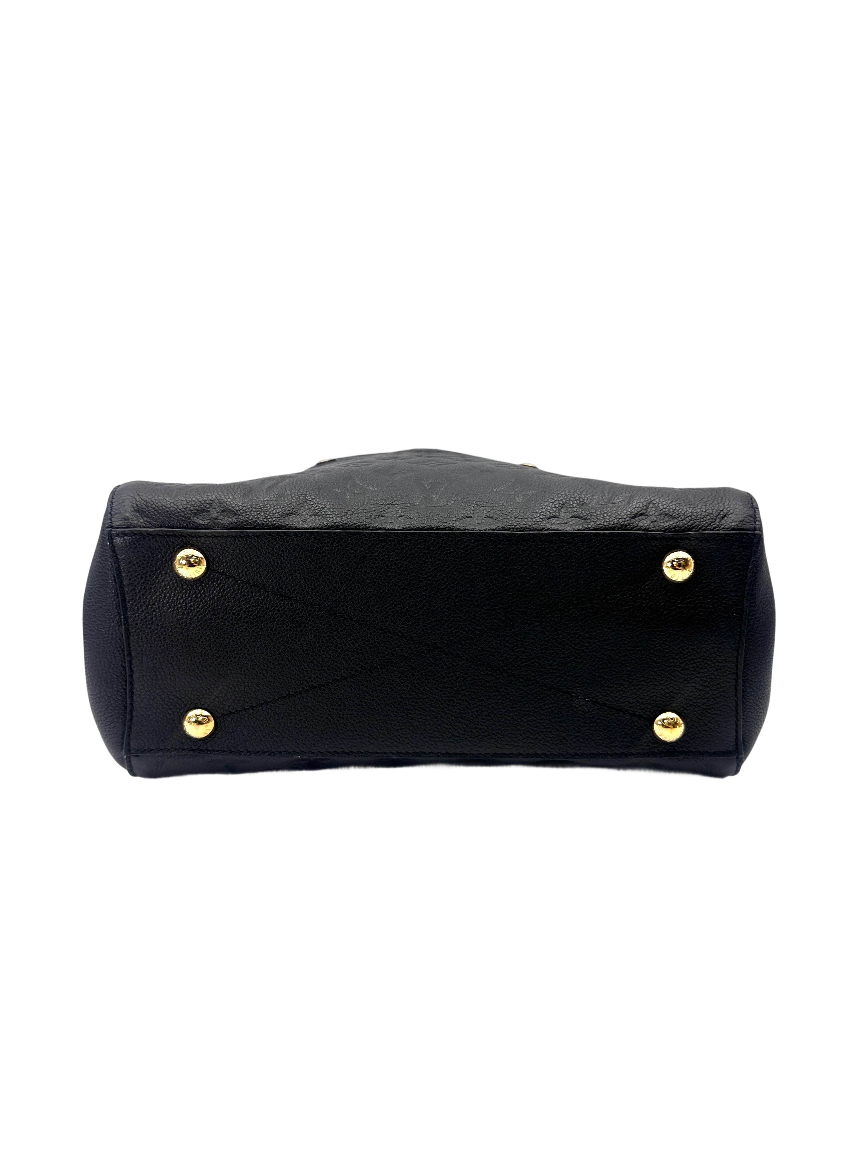 Louis Vuitton Montaigne MM Black Monogram Empreinte Handle Bag LV2833