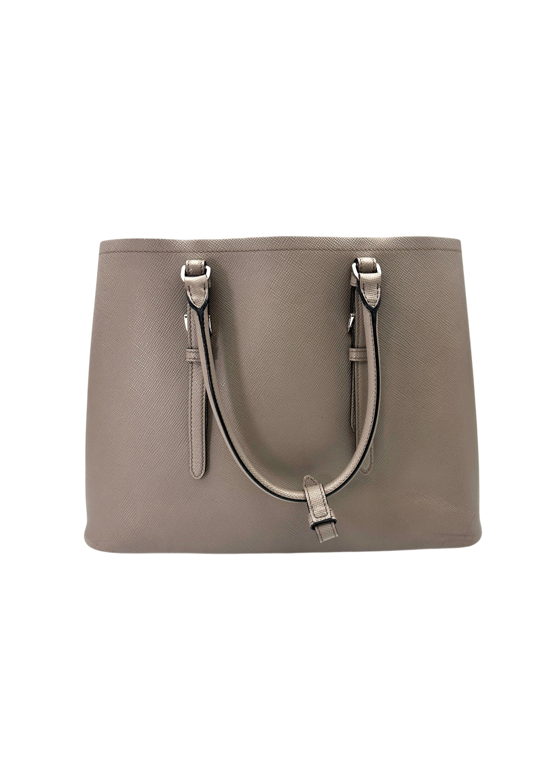 Prada Galleria Grey Saffiano Leather Handle Bag PR382