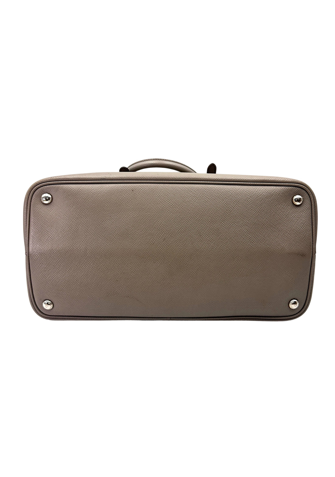 Prada Galleria Grey Saffiano Leather Handle Bag PR382