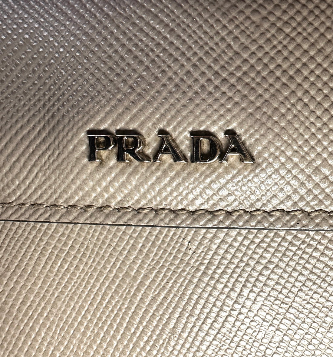 Prada Galleria Grey Saffiano Leather Handle Bag PR382