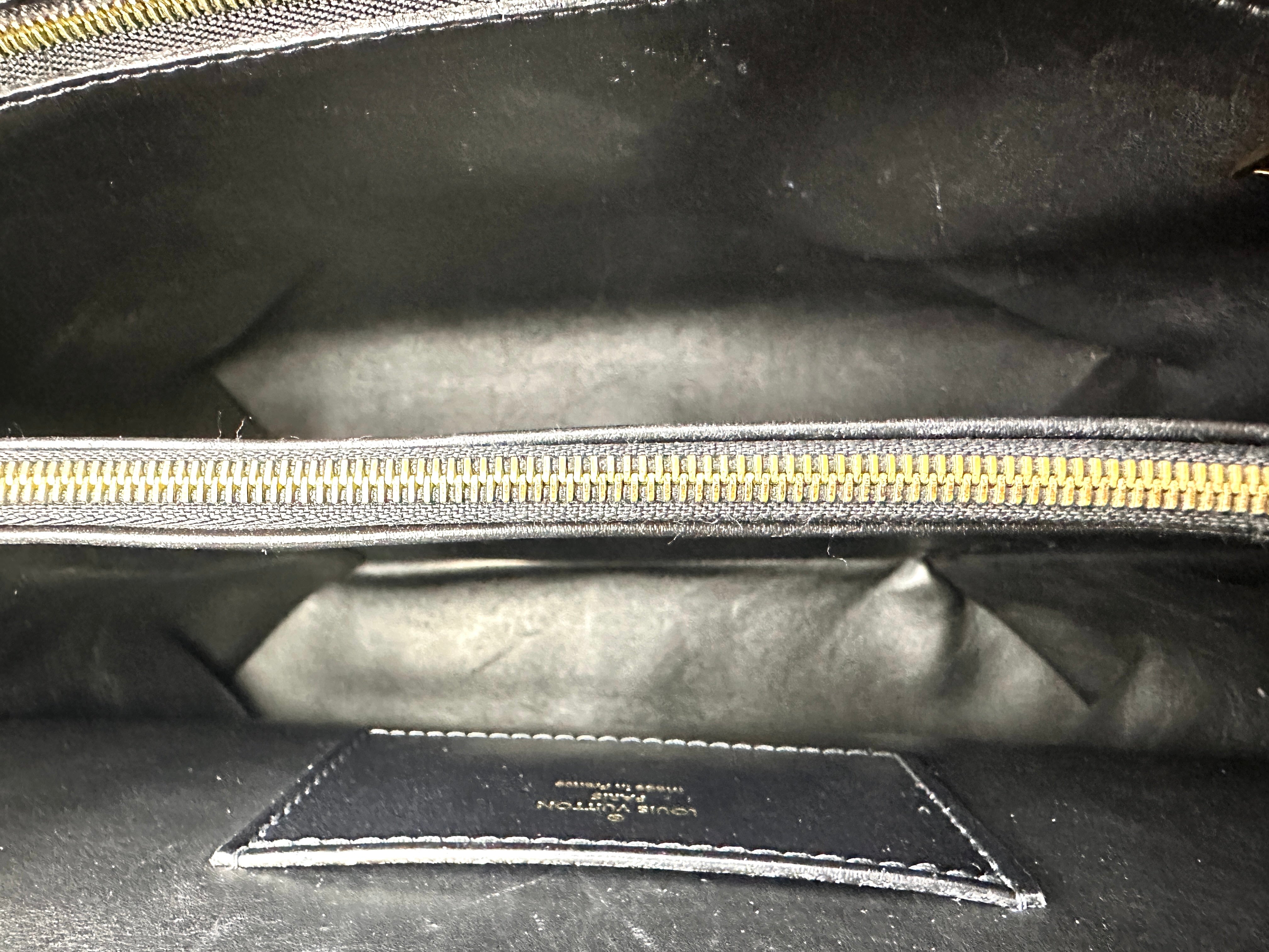 Louis Vuitton Rose Des Vents Black Leather Handle Bag LV2834