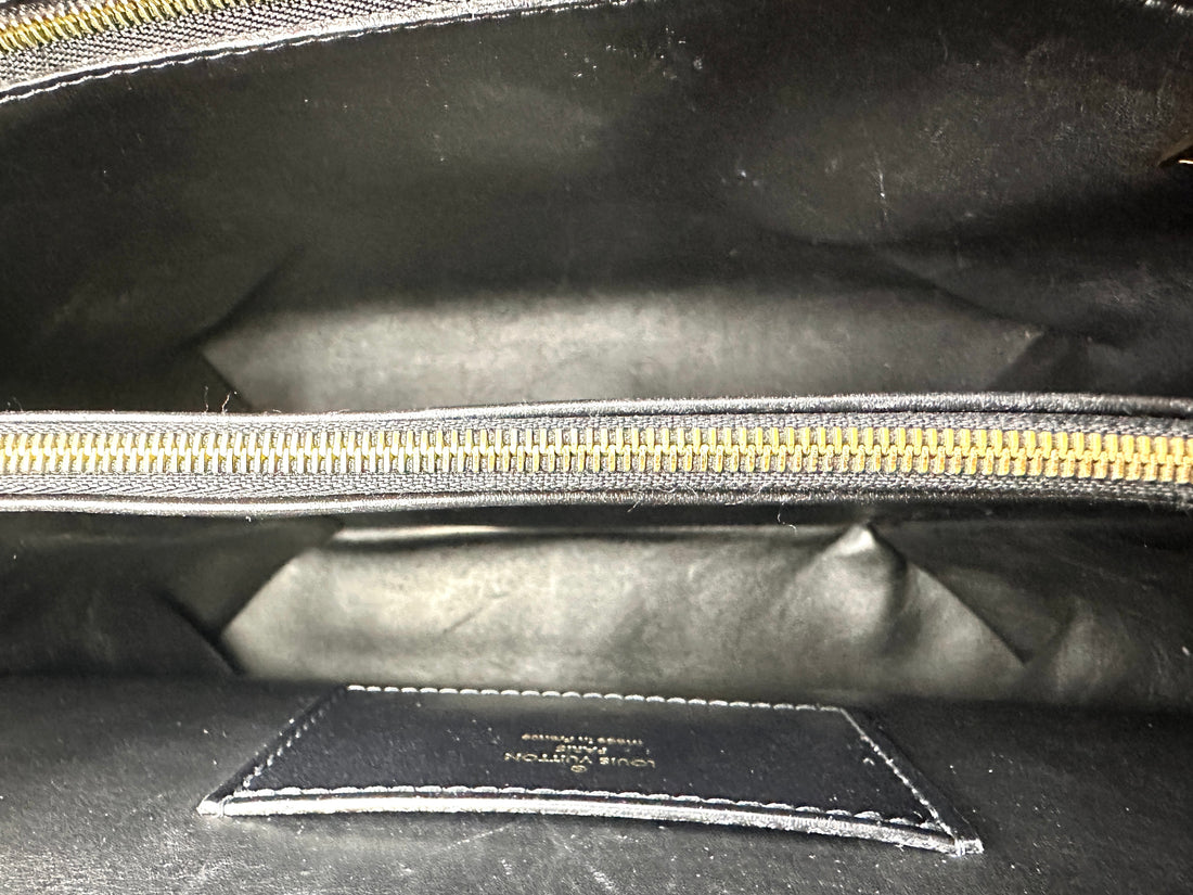 Louis Vuitton Rose Des Vents Black Leather Handle Bag LV2834