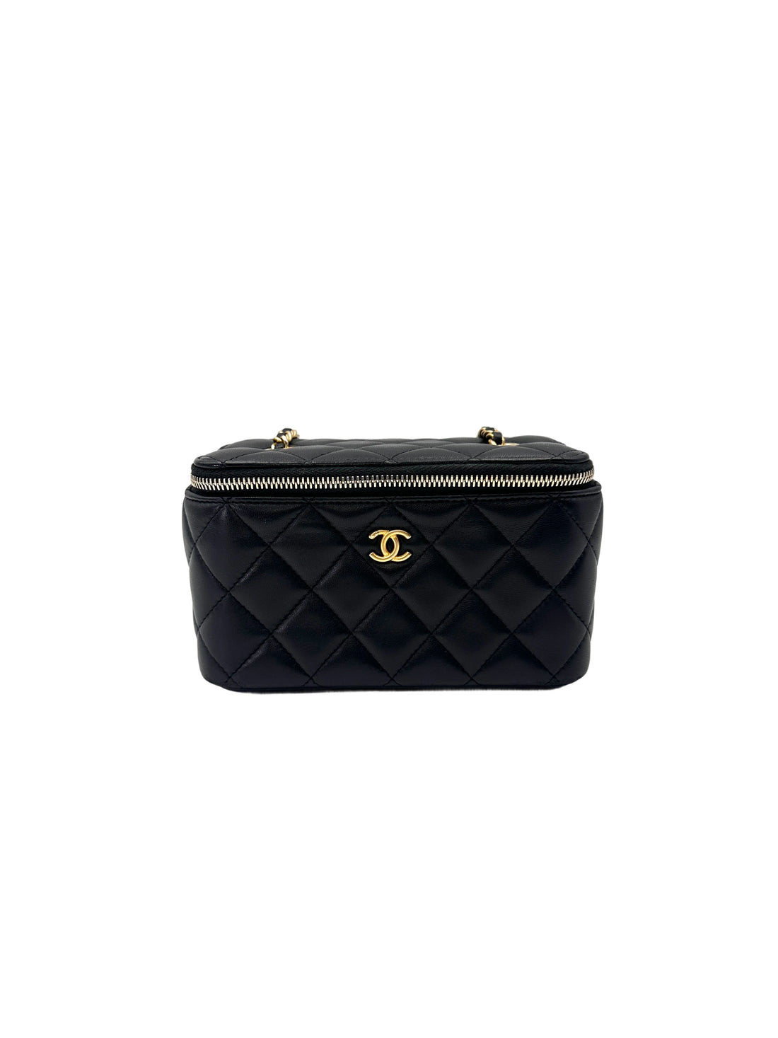 Chanel Black Quilted Leather Vanity Case(31***39)CC2017