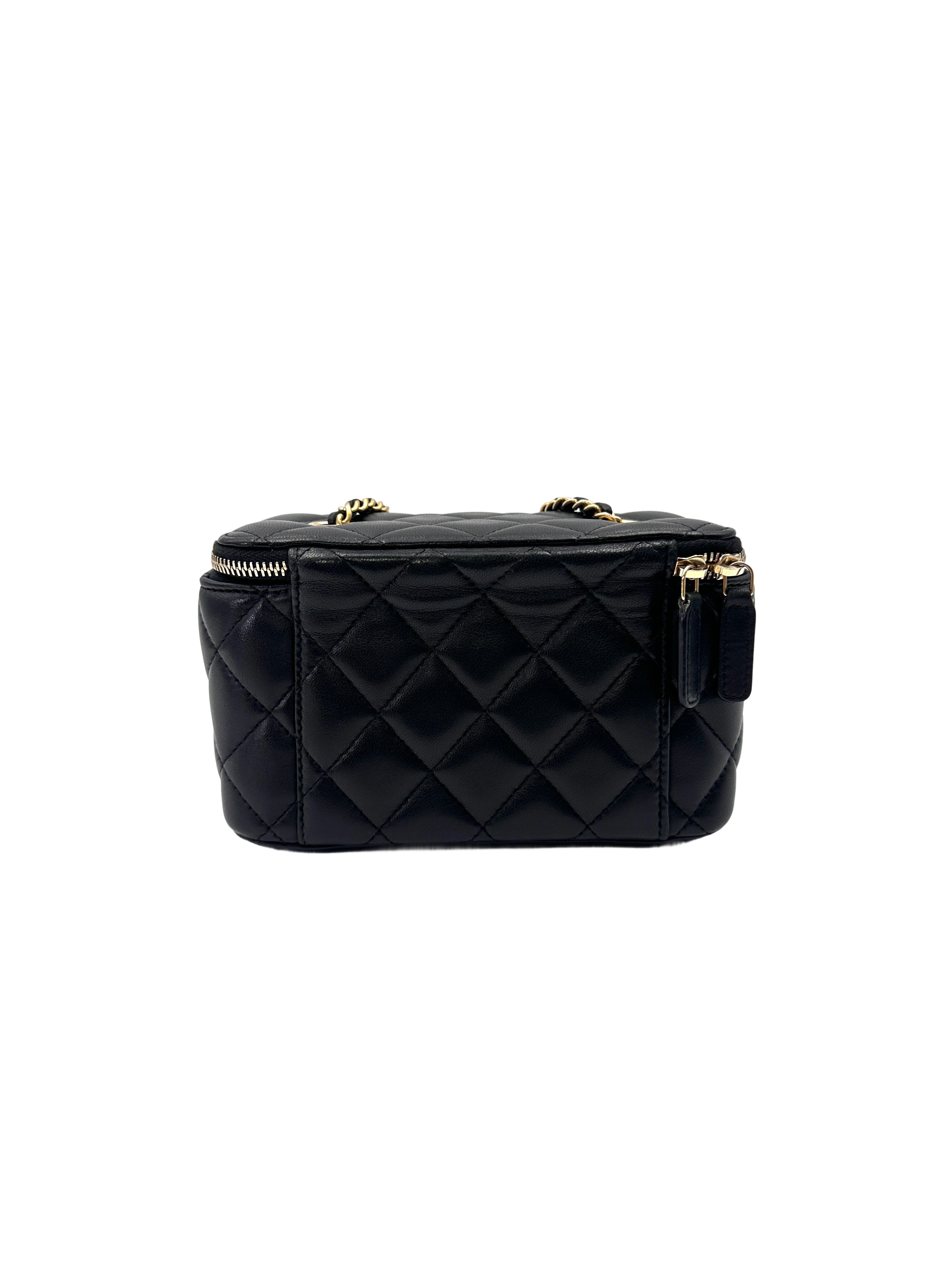 Chanel Black Quilted Leather Vanity Case(31***39)CC2017