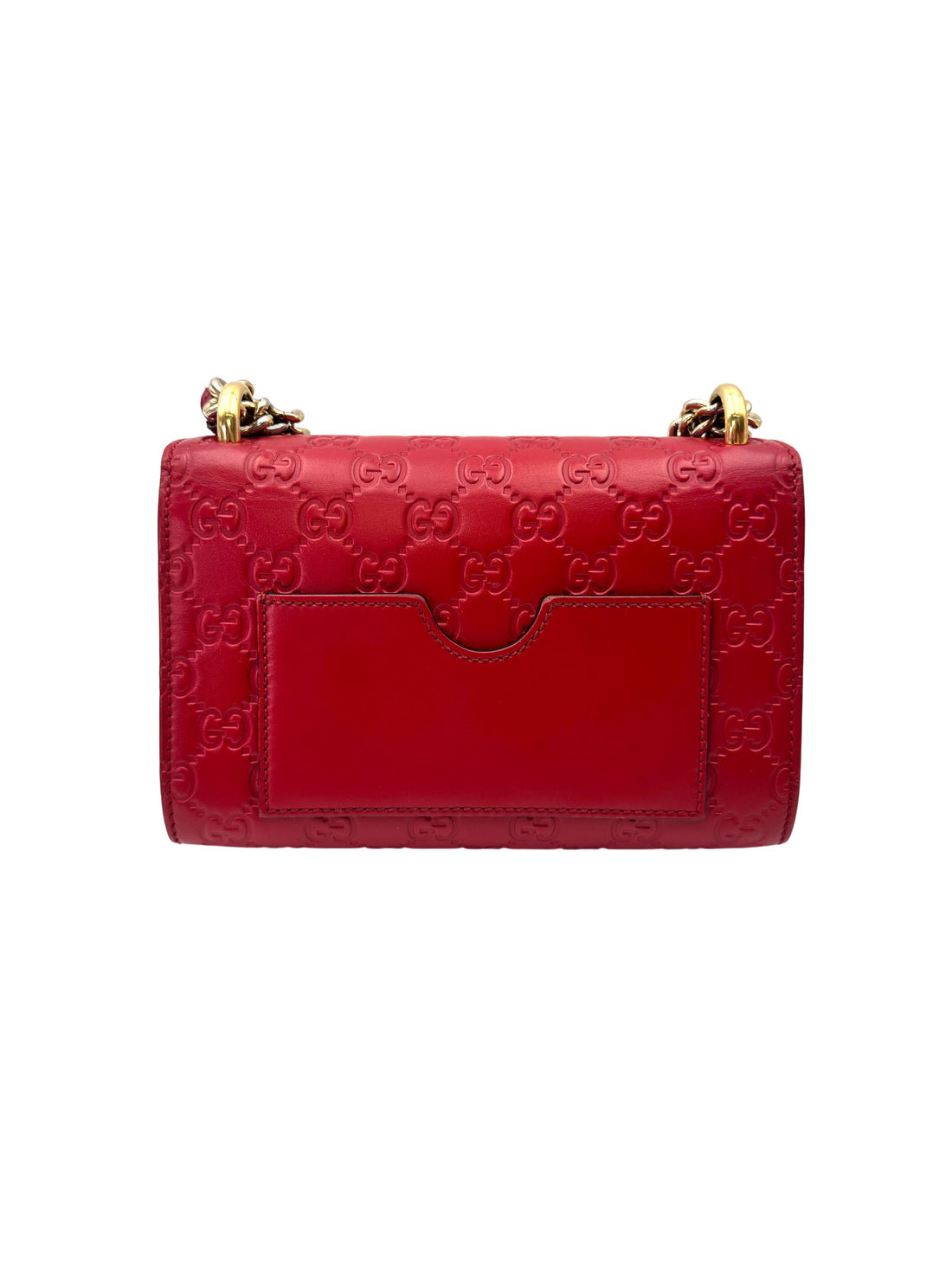 Gucci Padlock Red Guccissima Leather Shoulder Bag GG1106