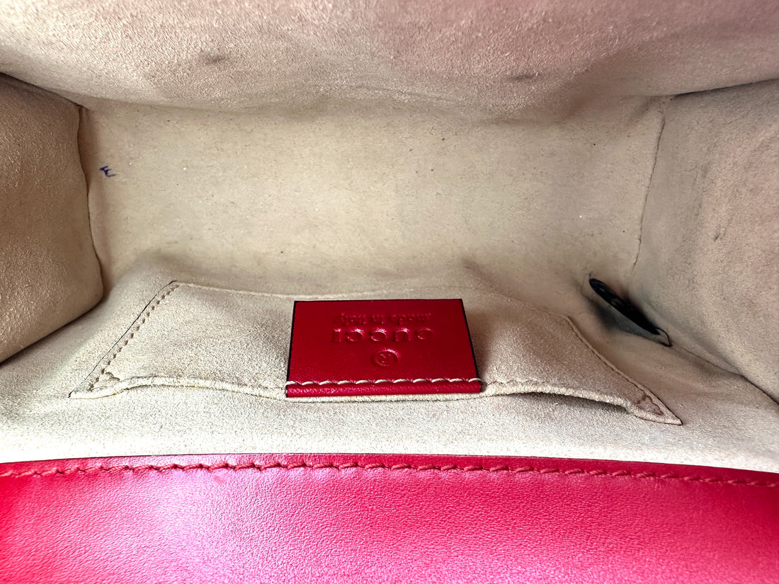 Gucci Padlock Red Guccissima Leather Shoulder Bag GG1106
