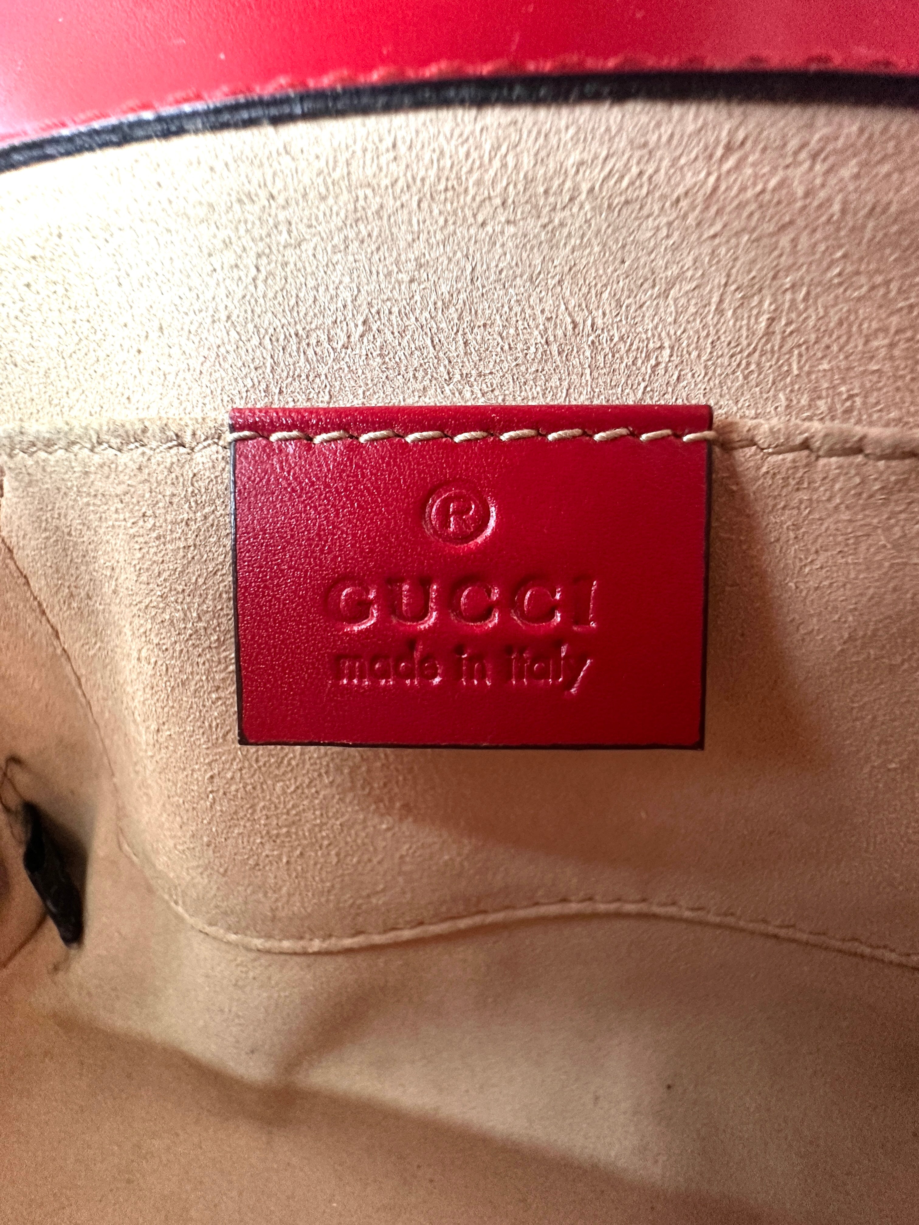 Gucci Padlock Red Guccissima Leather Shoulder Bag GG1106