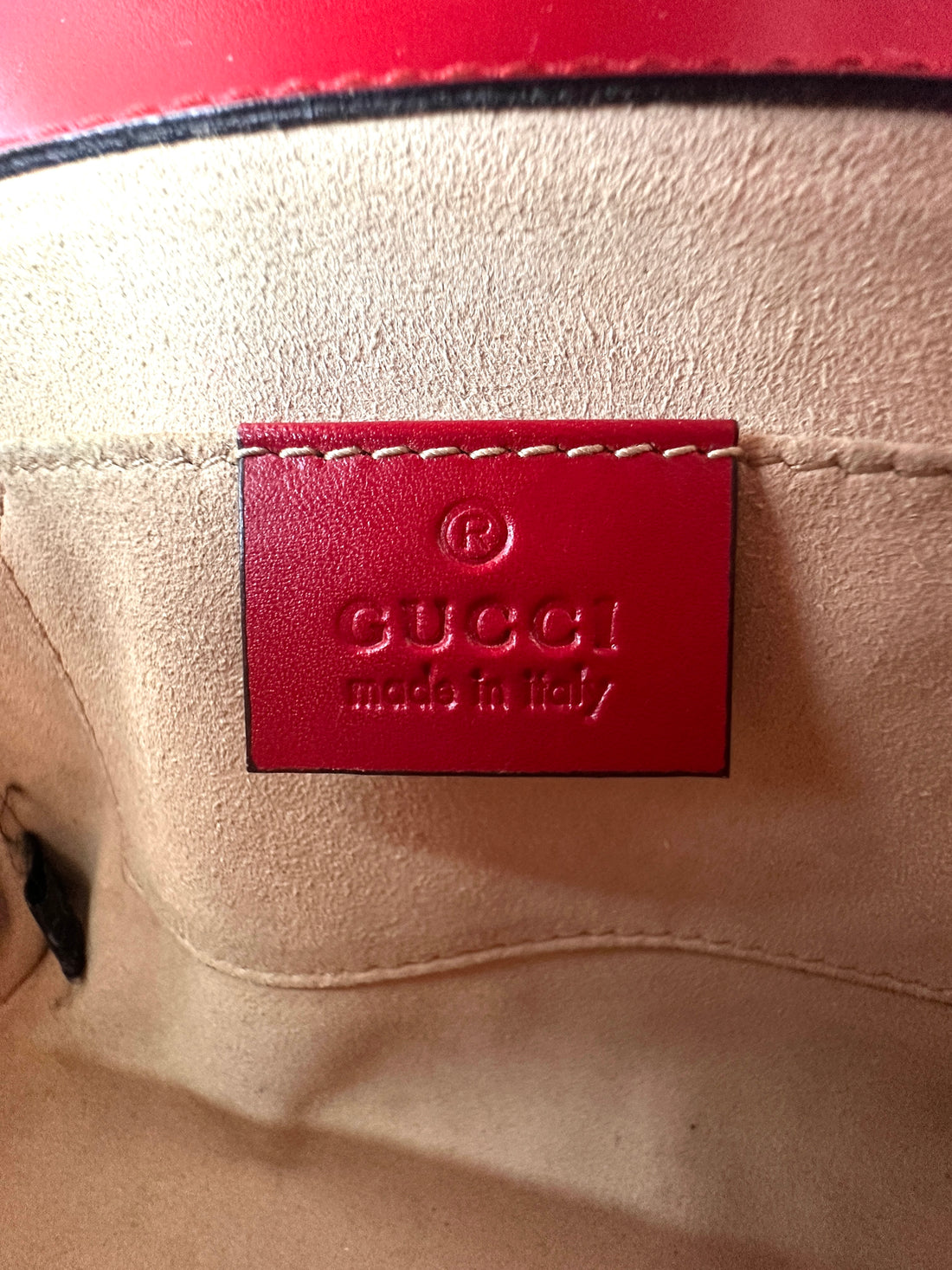 Gucci Padlock Red Guccissima Leather Shoulder Bag GG1106
