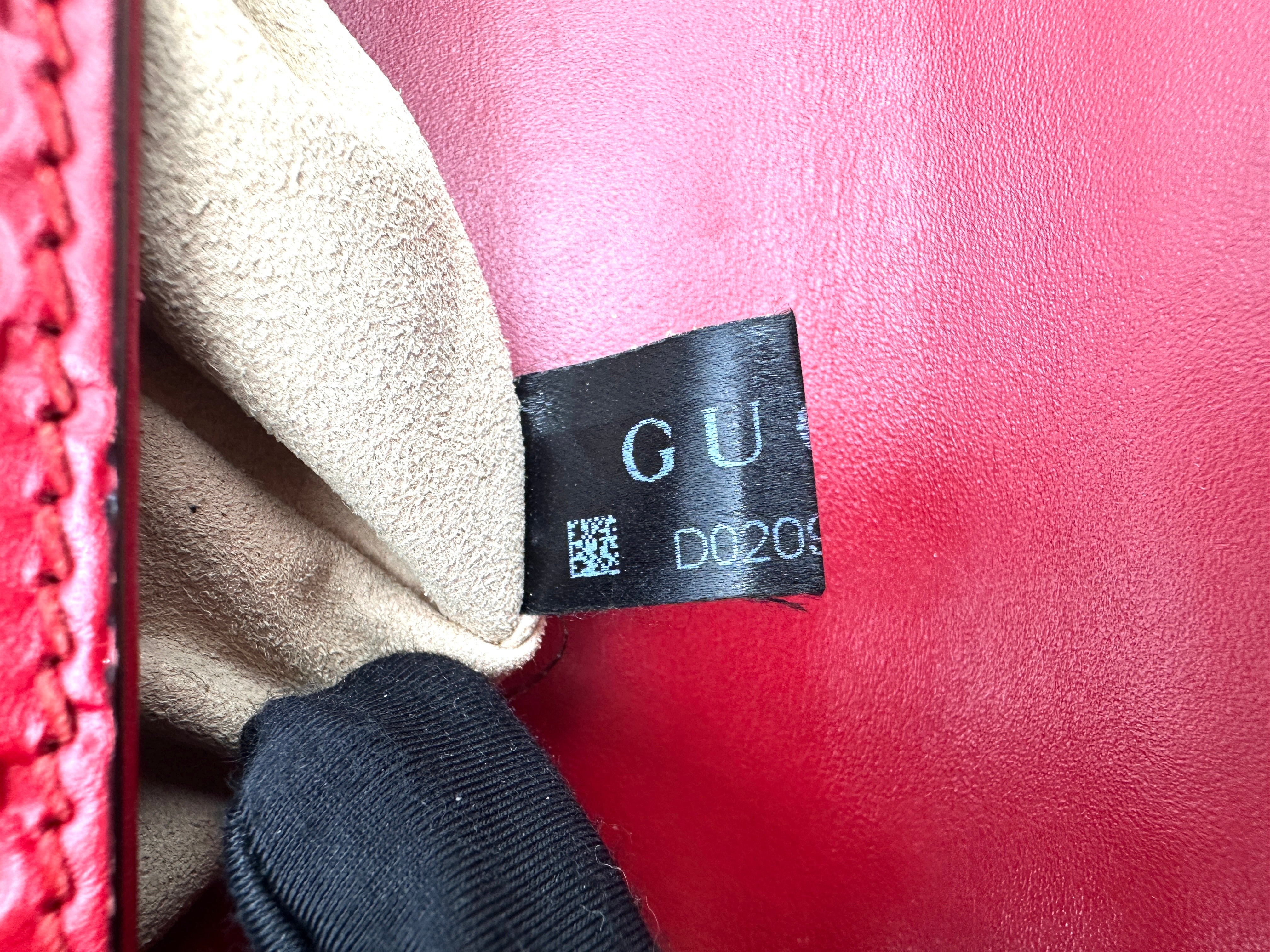 Gucci Padlock Red Guccissima Leather Shoulder Bag GG1106