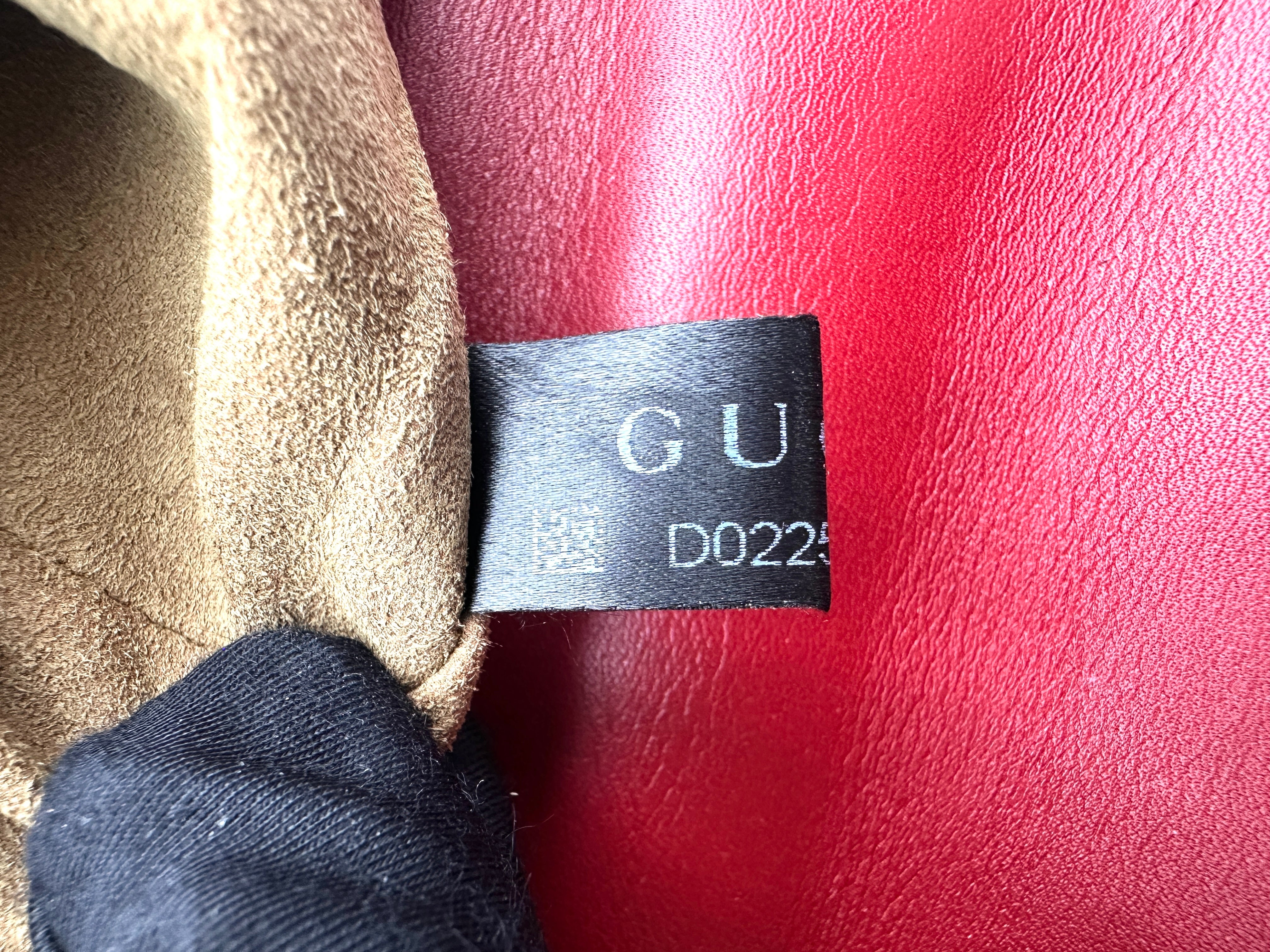 Gucci Padlock GG Canvas & Red Leather Handle Shoulder Bag GG1109
