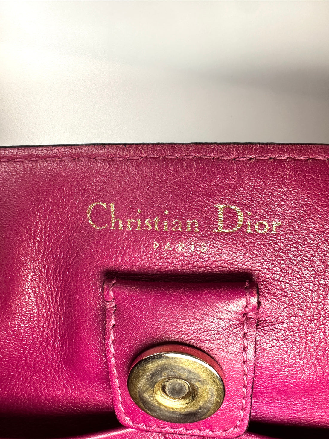 Christian Dior Diorissimo Grey Leather Top Handle Bag DR747