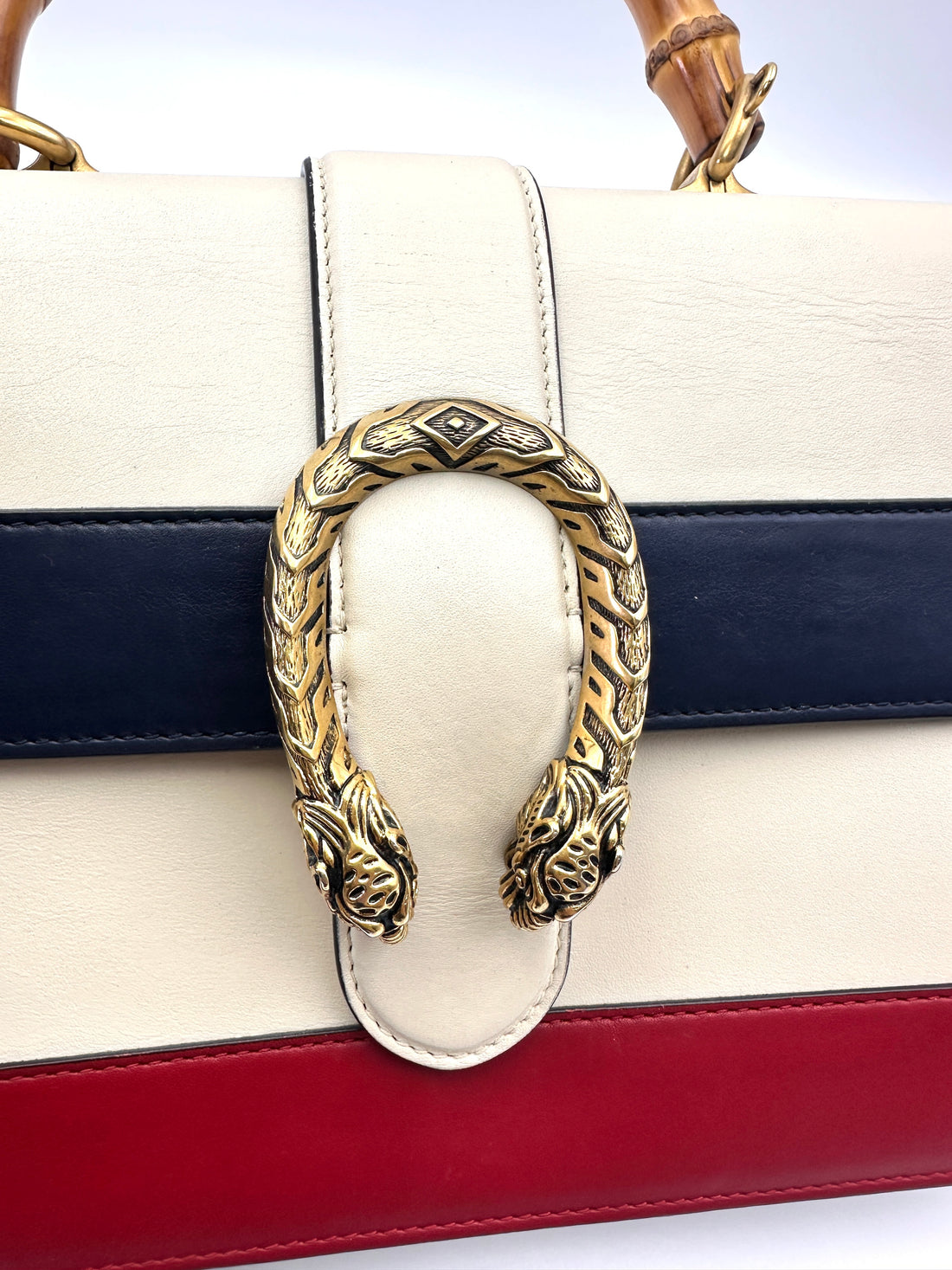 Gucci Dionysus Multicolor Leather Bamboo Top Handle Bag GG1100