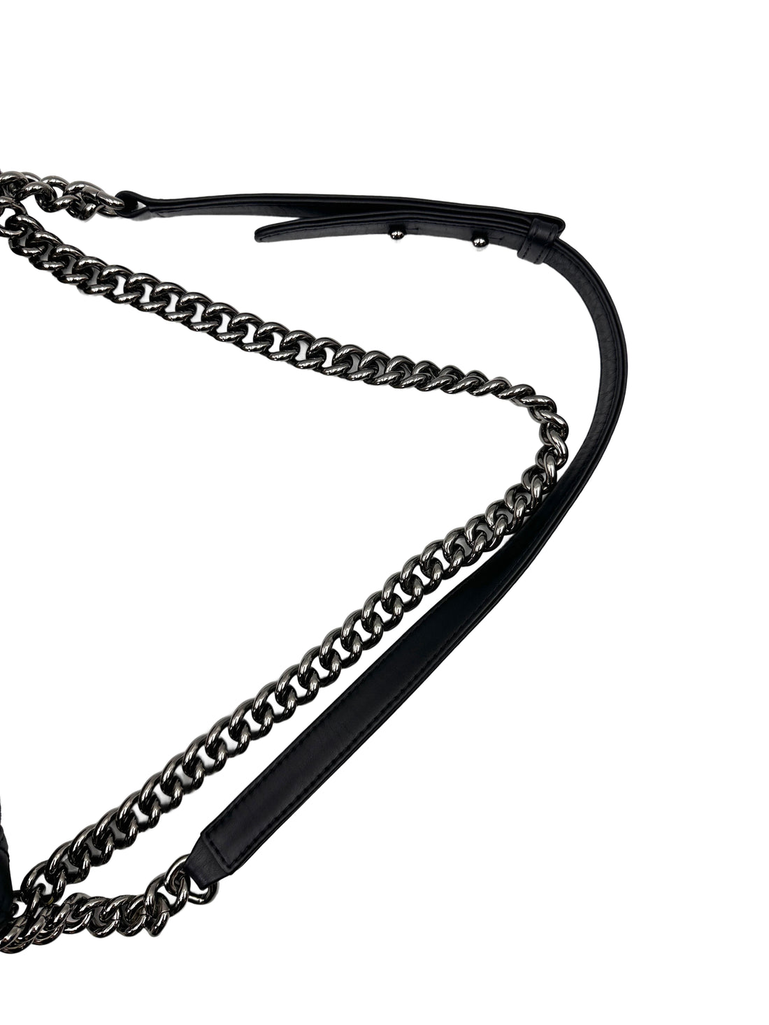 Chanel LeBoy Black Woven Leather Flap Bag With Silver Buckle(19***53)CC2018