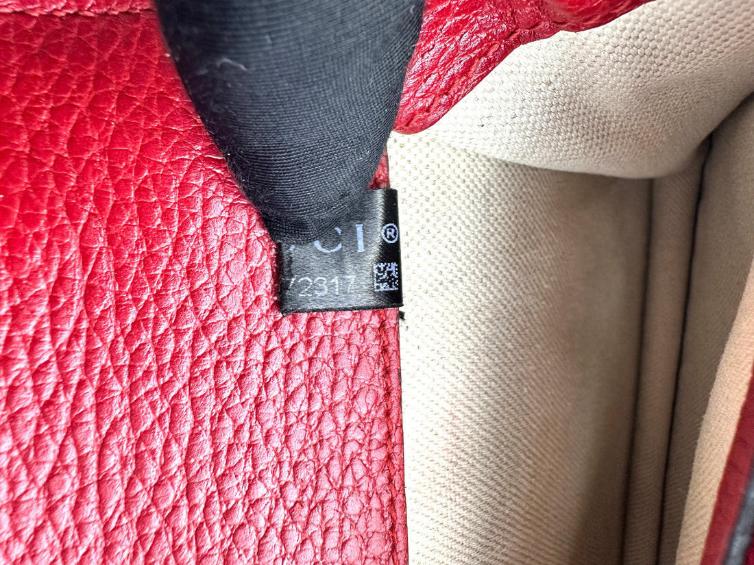 Gucci Dionysus Red Leather Medium Size Shoulder Bag GG1101