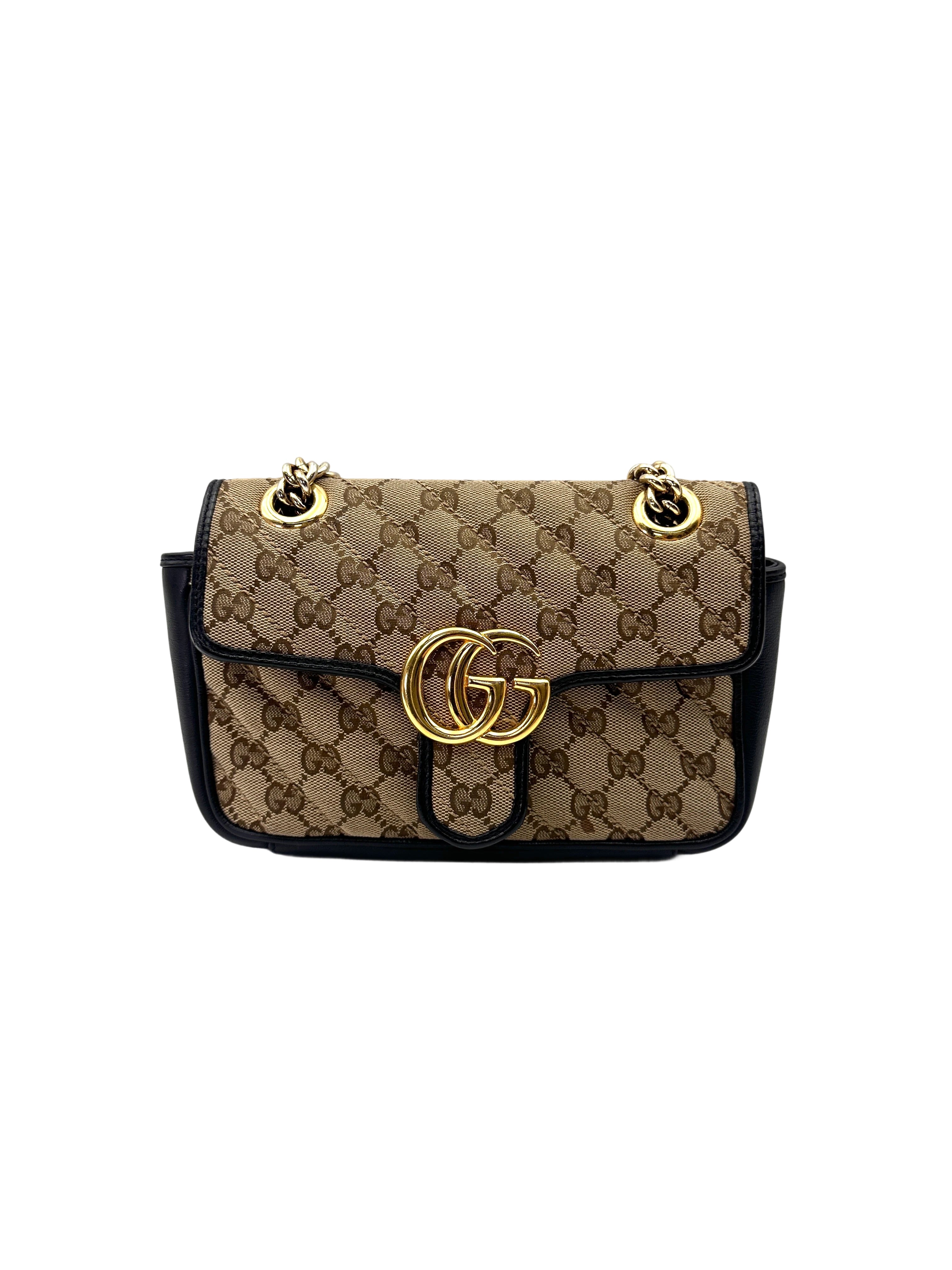 Gucci GG Marmont Beige GG Canvas Shoulder Bag GG1104