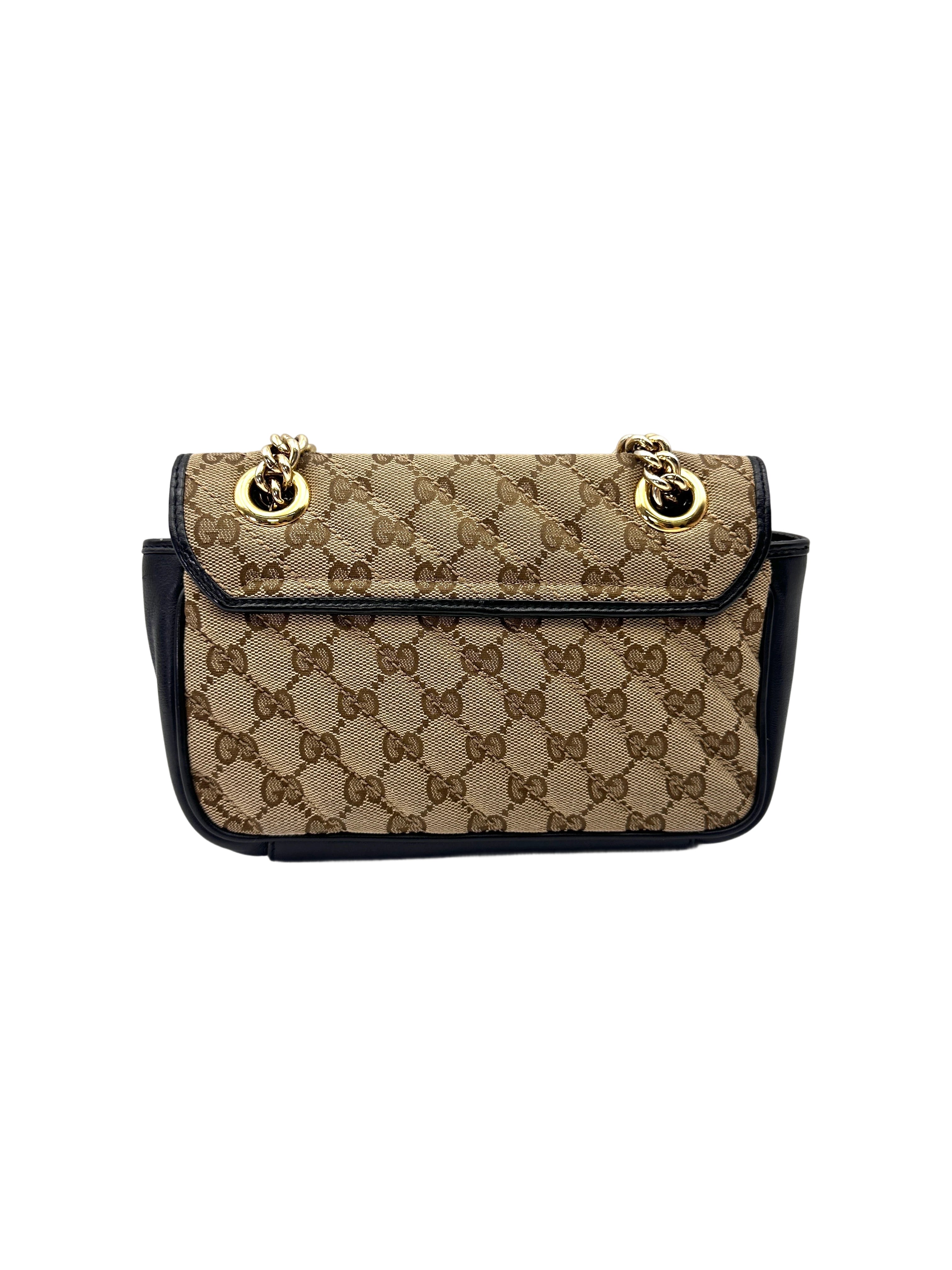 Gucci GG Marmont Beige GG Canvas Shoulder Bag GG1104