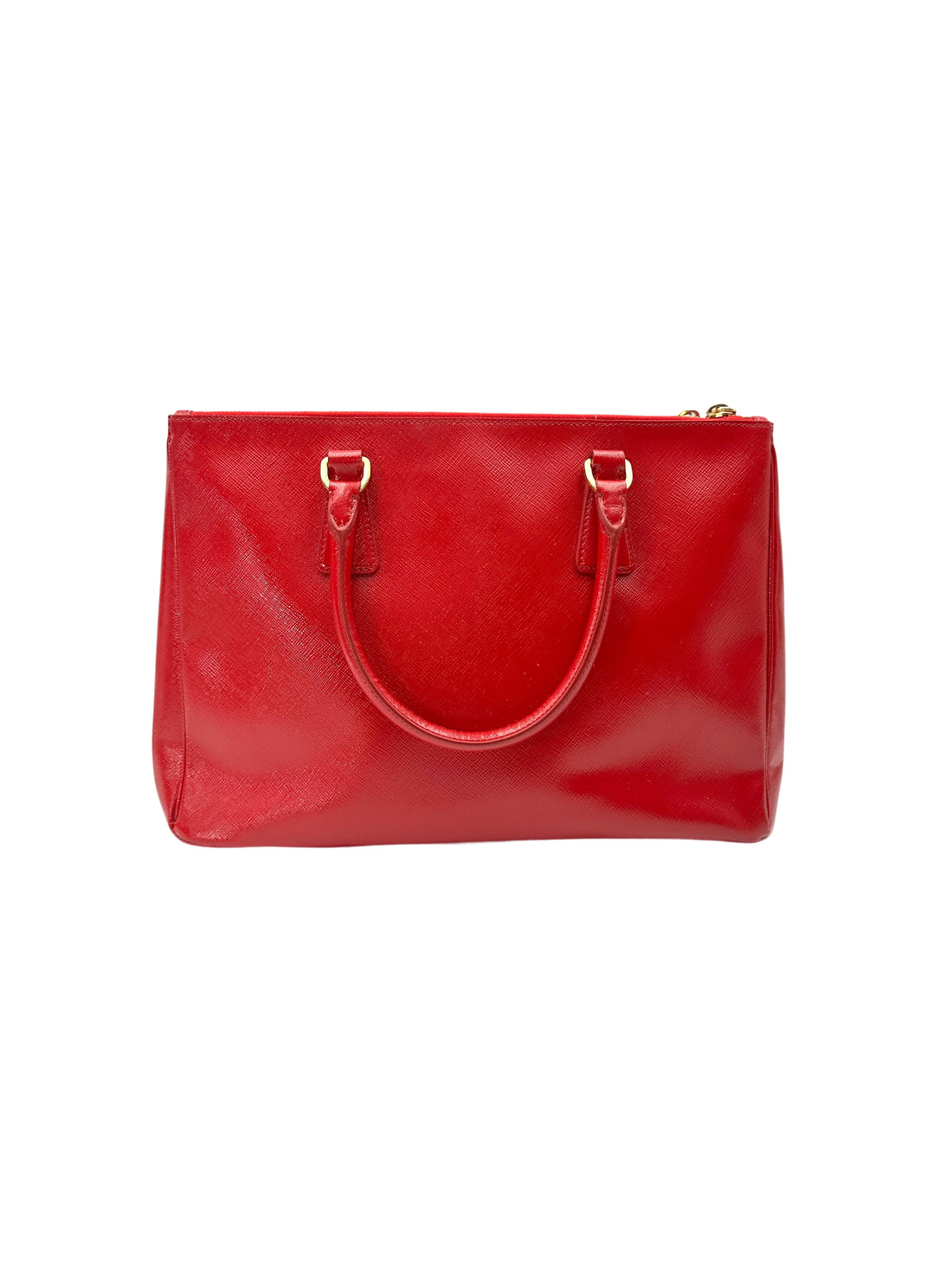 Prada Galleria Red Saffiano Leather Medium Size Handle Bag PR384